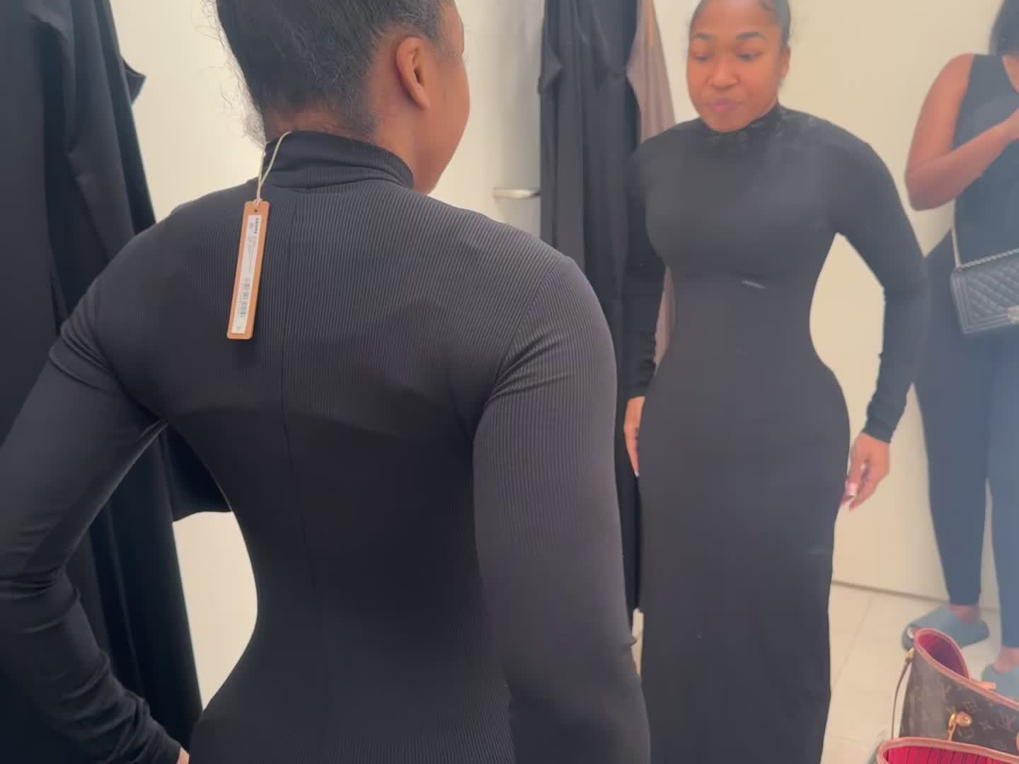 SOFT LOUNGE TURTLENECK LONG DRESS | ONYX | SKIMS