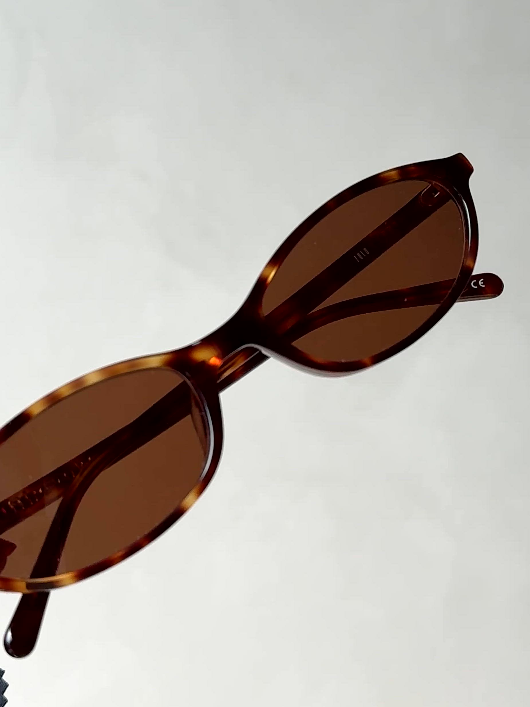 Zulu Crystal Brown Oval Polarised Sunglasses - Shevoke Australia