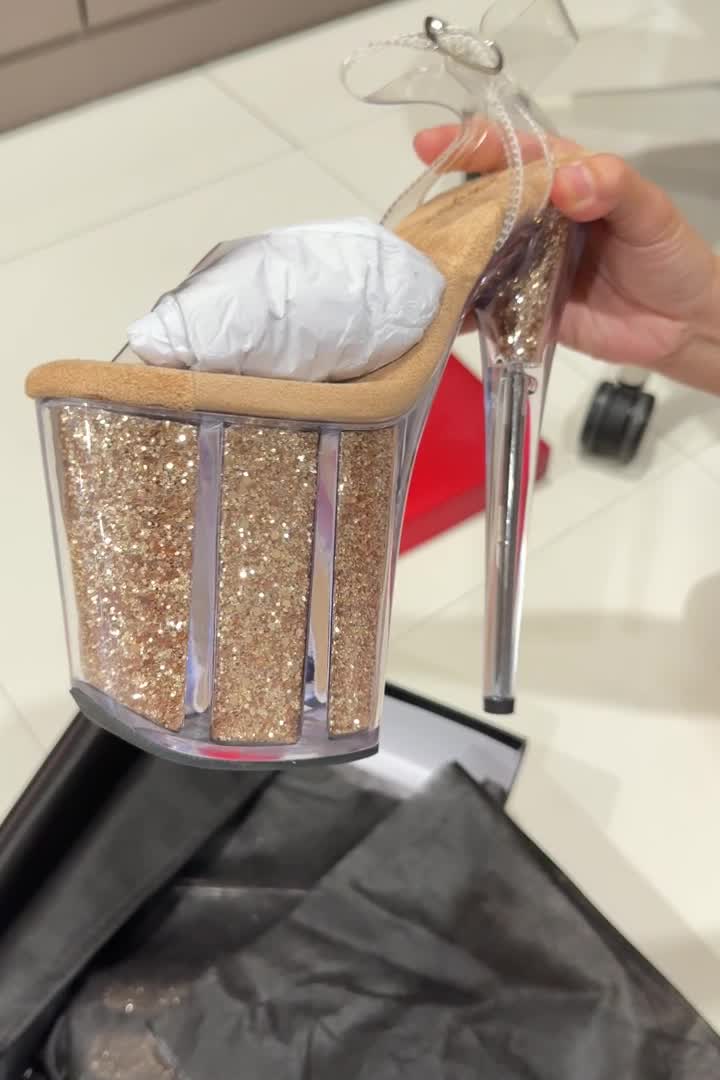 Pleaser Flamingo-808G in Clear/Rose Gold – Pleaser Shoes