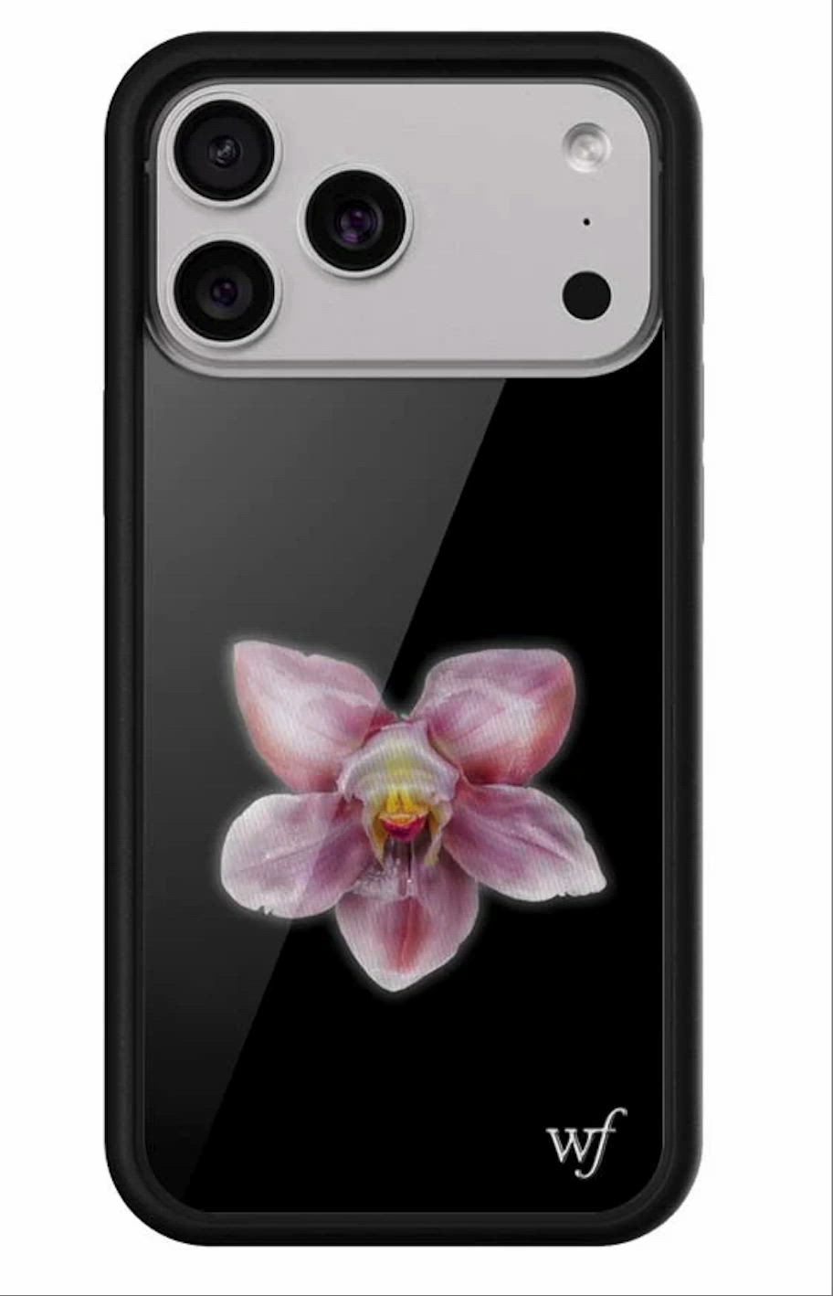 Orchid | Black iPhone 17 Pro Case – Wildflower Cases