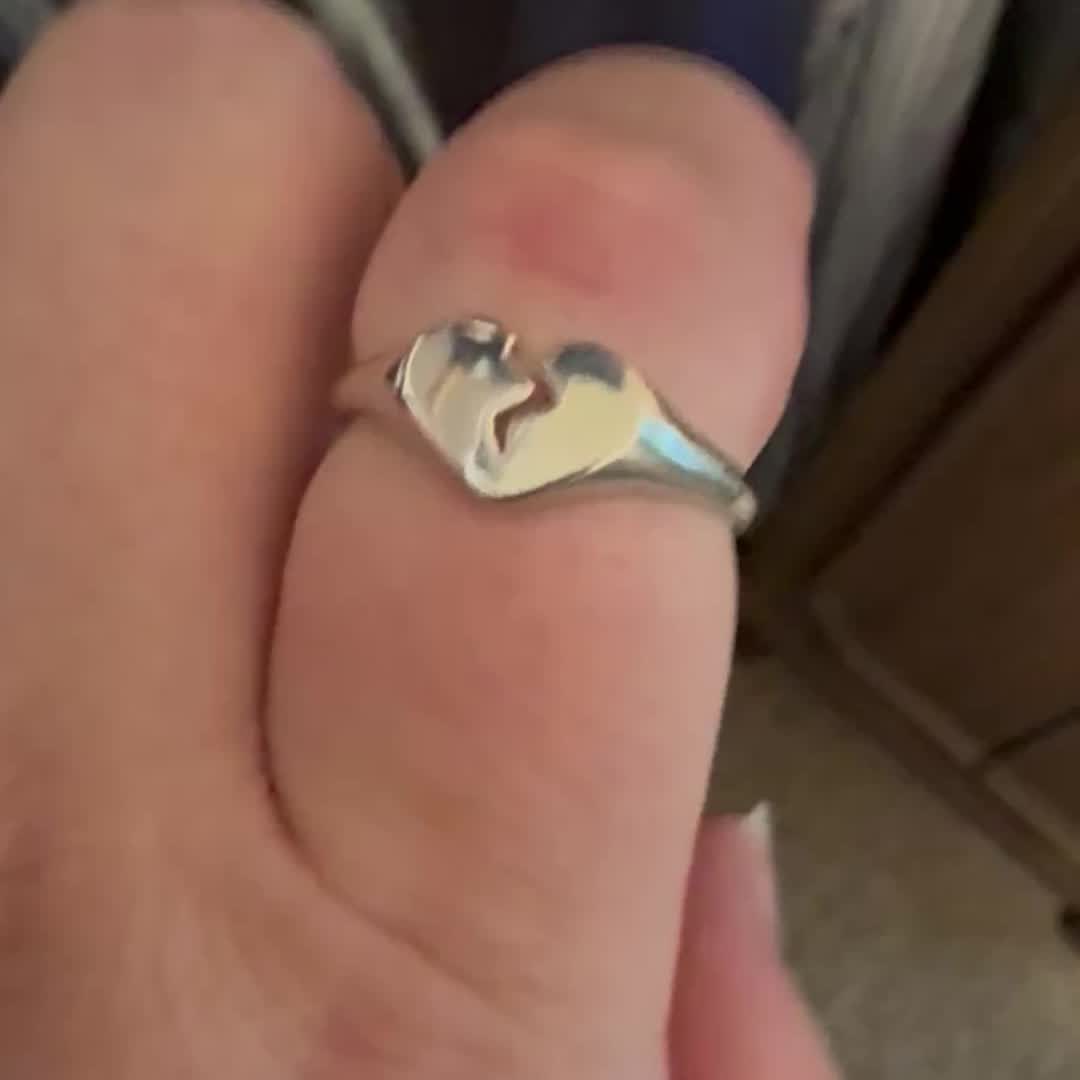 Sterling Silver Broken Heart Ring | Uncommon James
