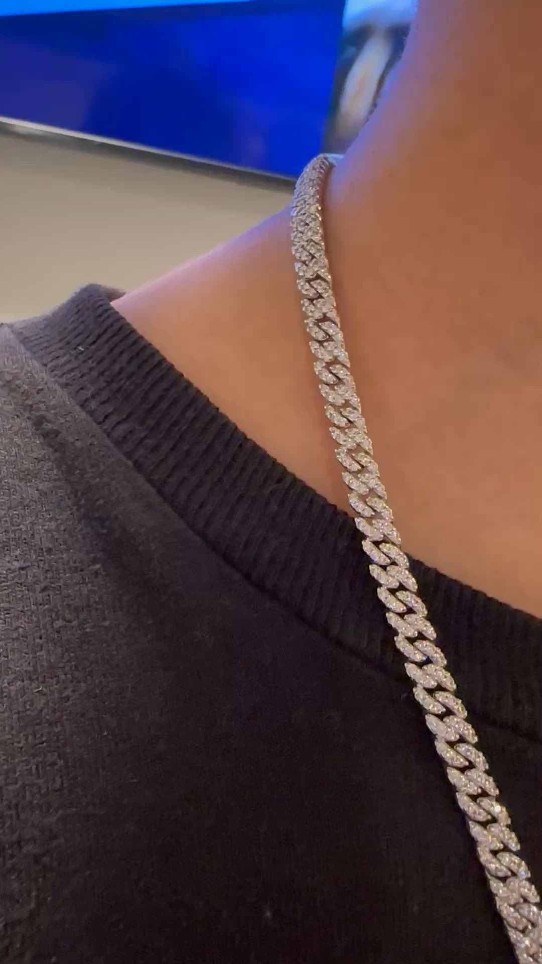 Youth Iced Out Cuban Link Chain 5mm