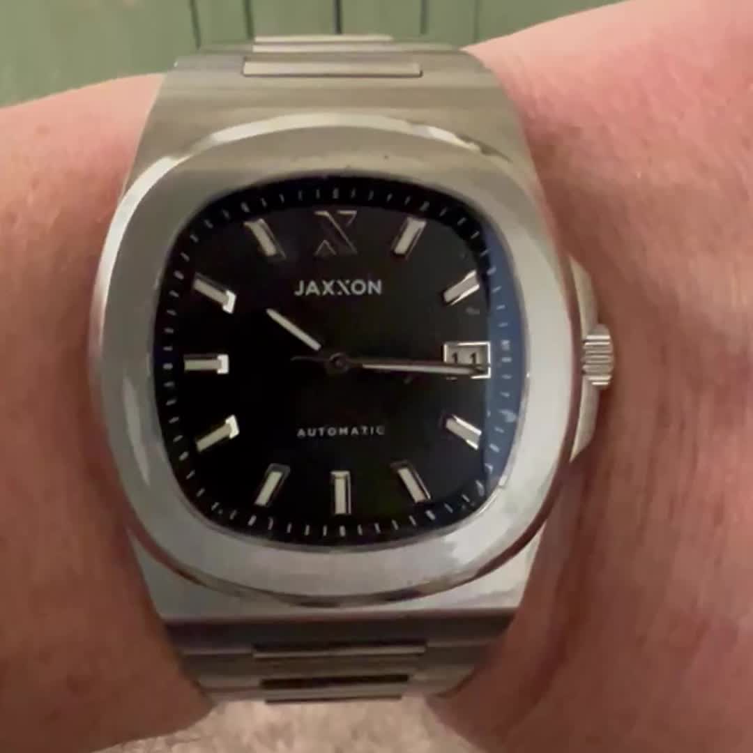 JX1 Automatic Watch + Cuban Link Chain - 10mm