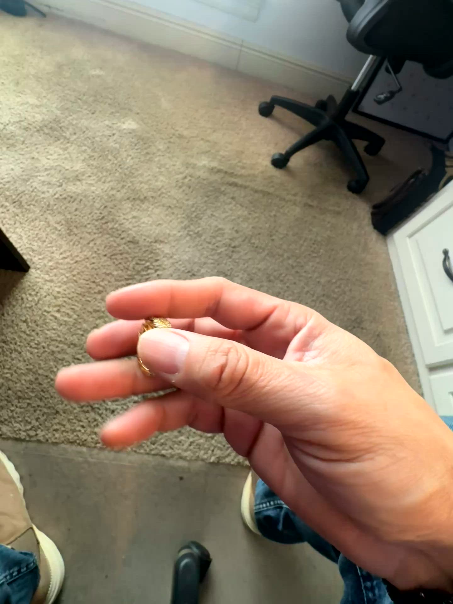 Iced Out Cuban Link Ring Gold