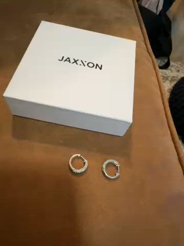 Iced Out Hoop Earrings - Silver