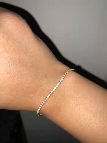 Women's Adjustable Tennis Bracelet Gold