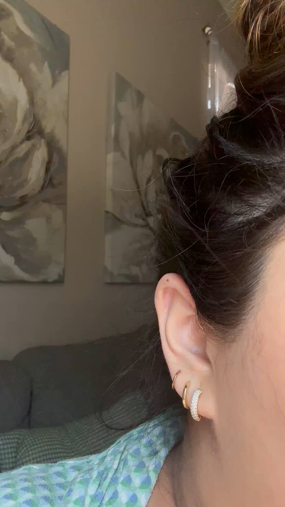 Iced Out Hoop Earrings - Gold