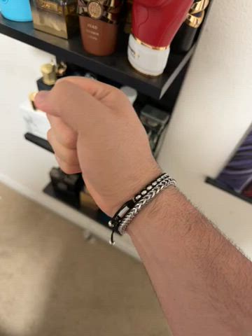 Woven Round Box Bracelet Silver/Black