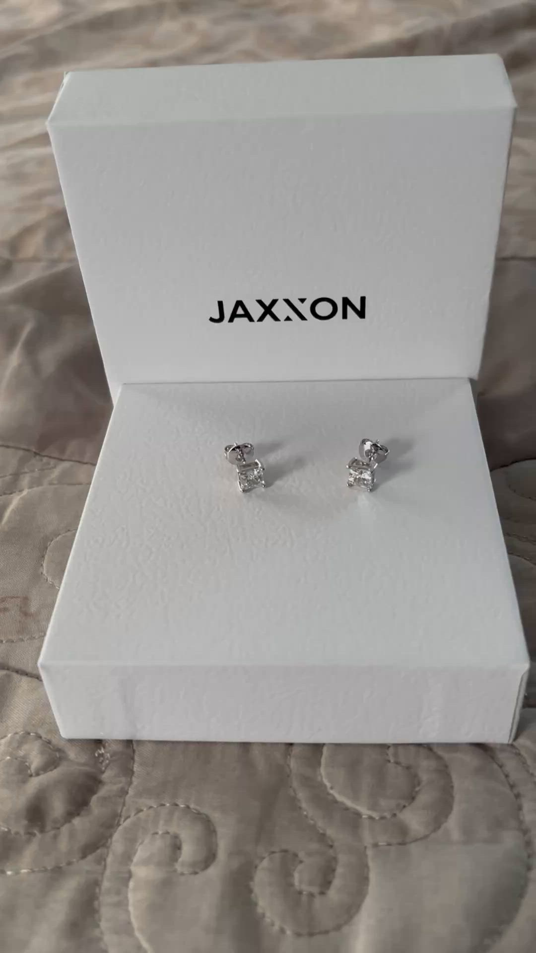 Square Stud Earrings Silver