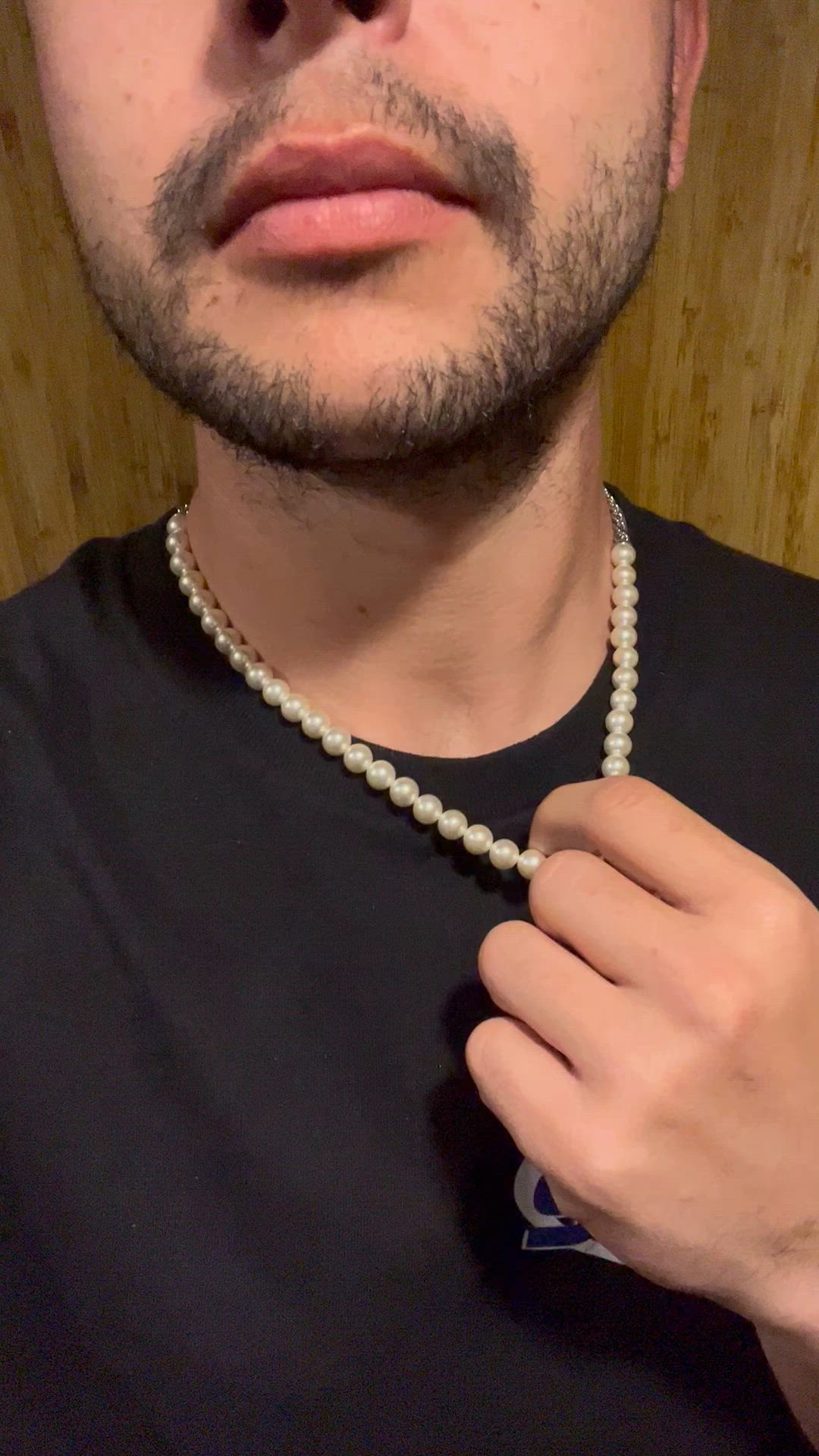 Cuban Link Pearl Necklace 8mm