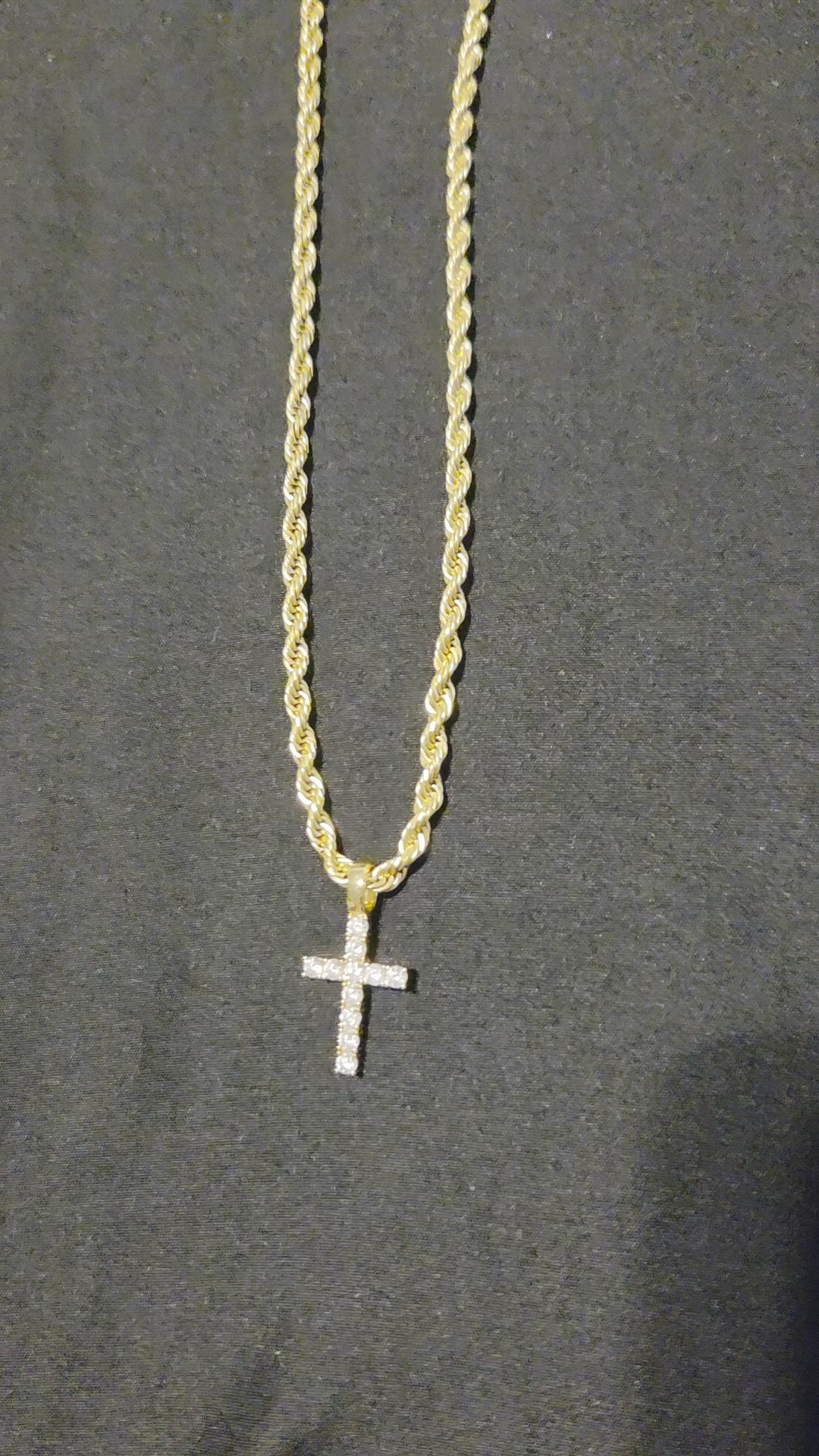 Micro Studded Cross Pendant