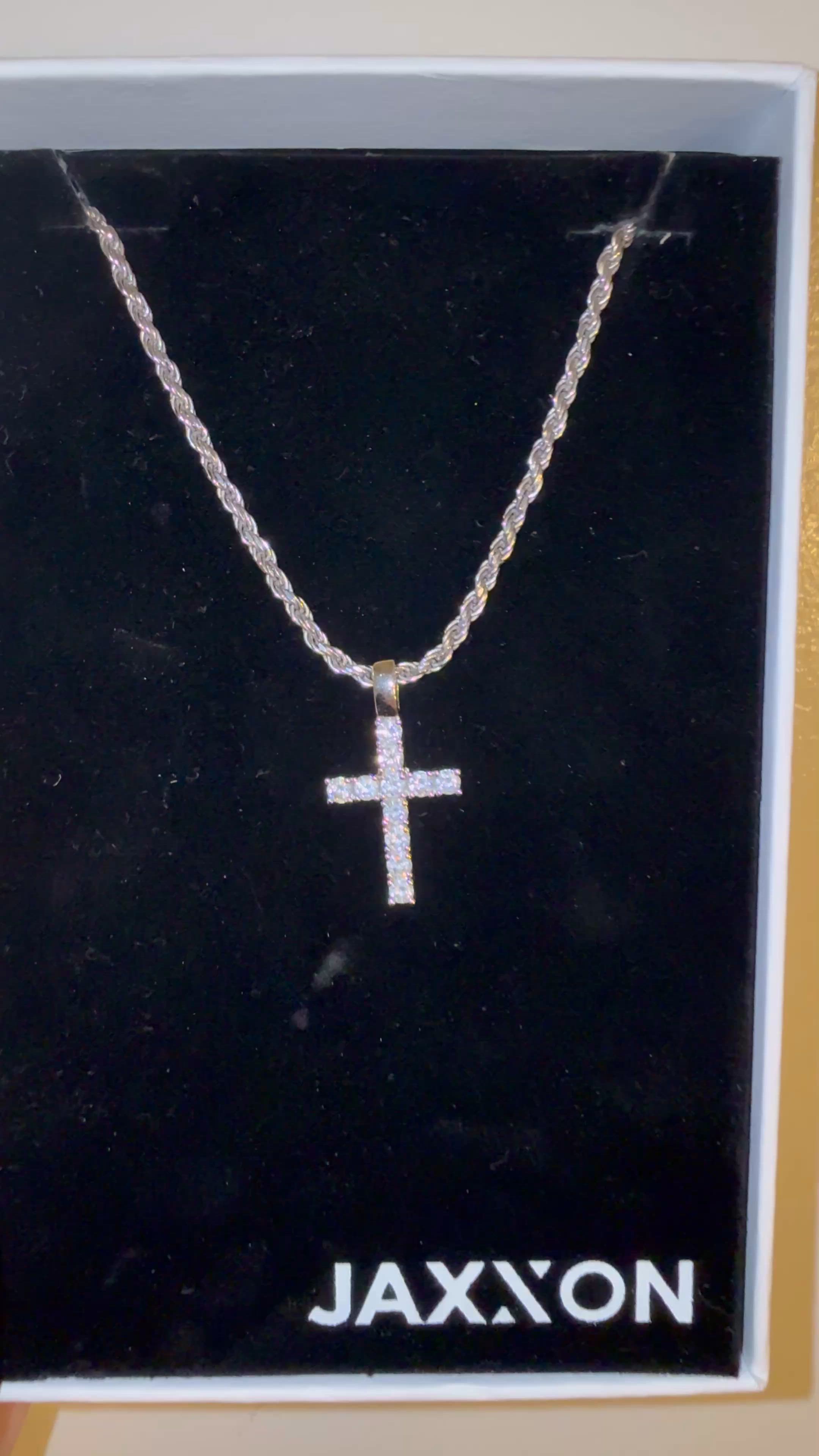 Micro Studded Cross Pendant