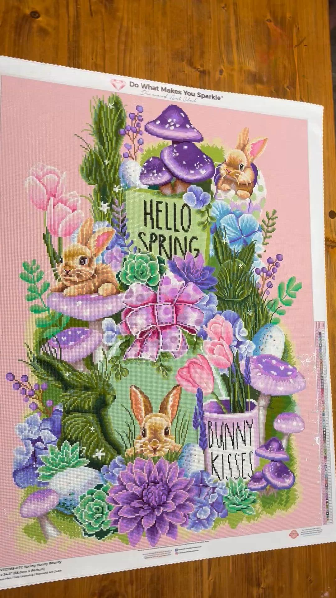 Spring Bunny Bounty Diamond Painting Kit – Diamond Art Club