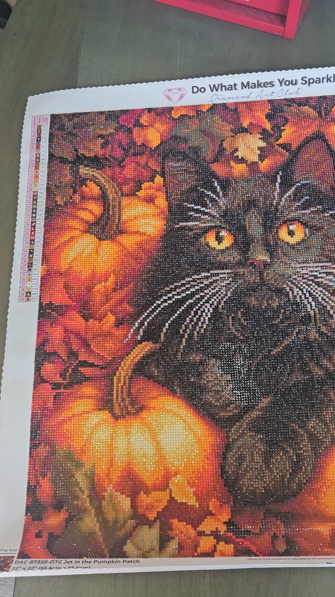 Jet in the Pumpkin Patch Diamond Painting Kit – Diamond Art Club