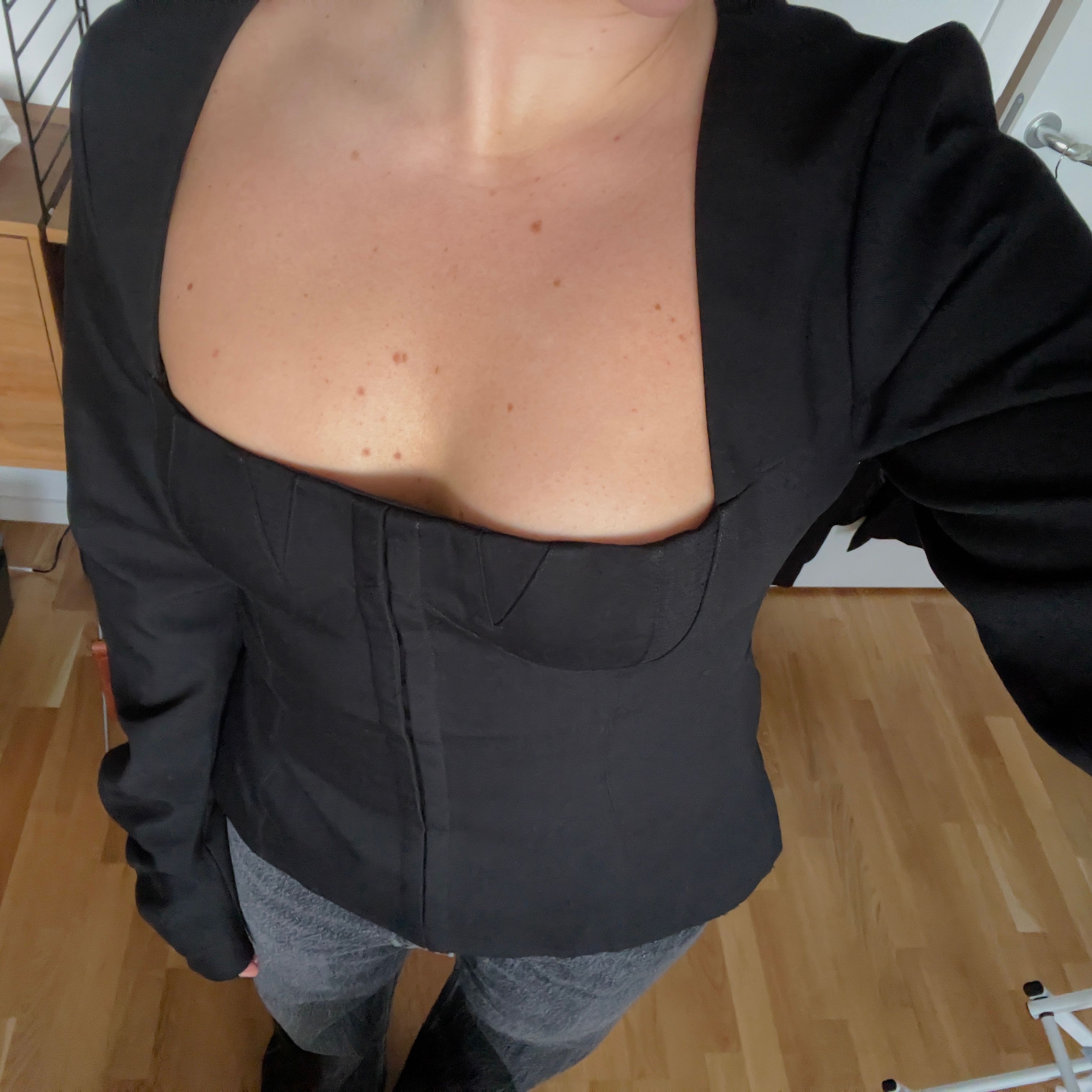 TODAYFUL - todayful♡corset thermal T♡ungrid,iena Long Sleeve Corset Top | Black – Khy
