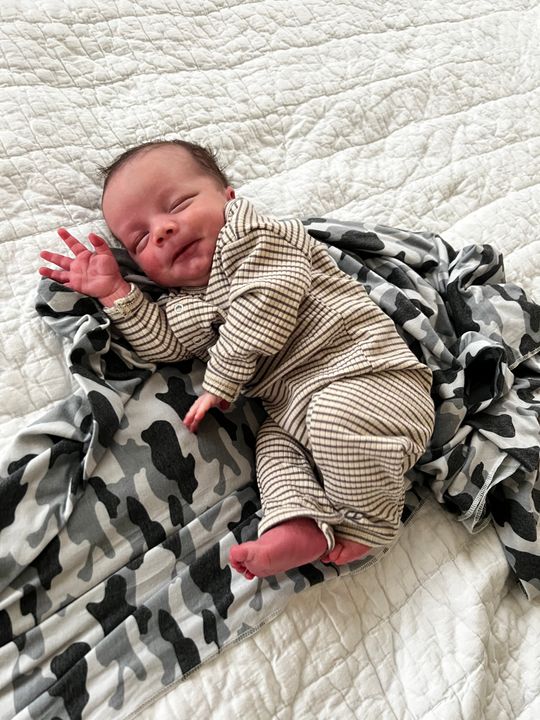 Knit Swaddle Blanket Noah Copper Pearl