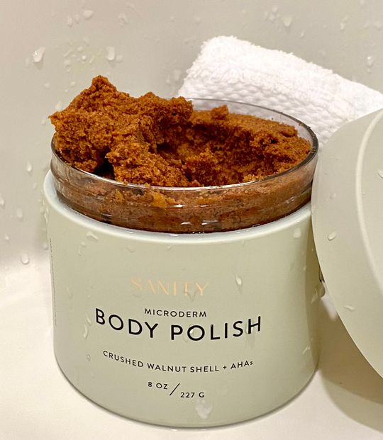 Microderm Body Polish (walnut shell powder + AHAs) – Sanity Skin