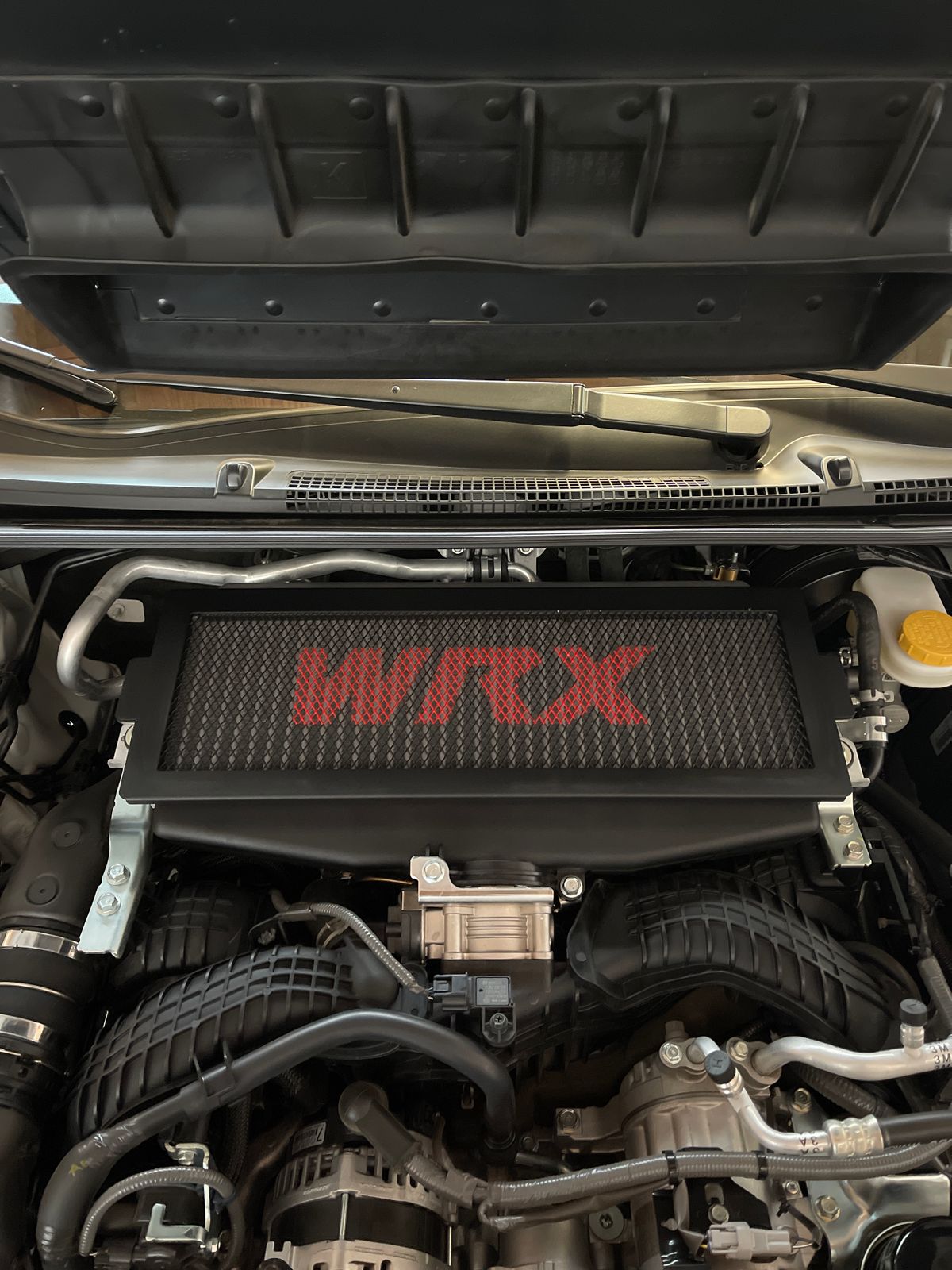 Noble 2223 Subaru WRX Black Top Mount OE Intercooler Guard with Red