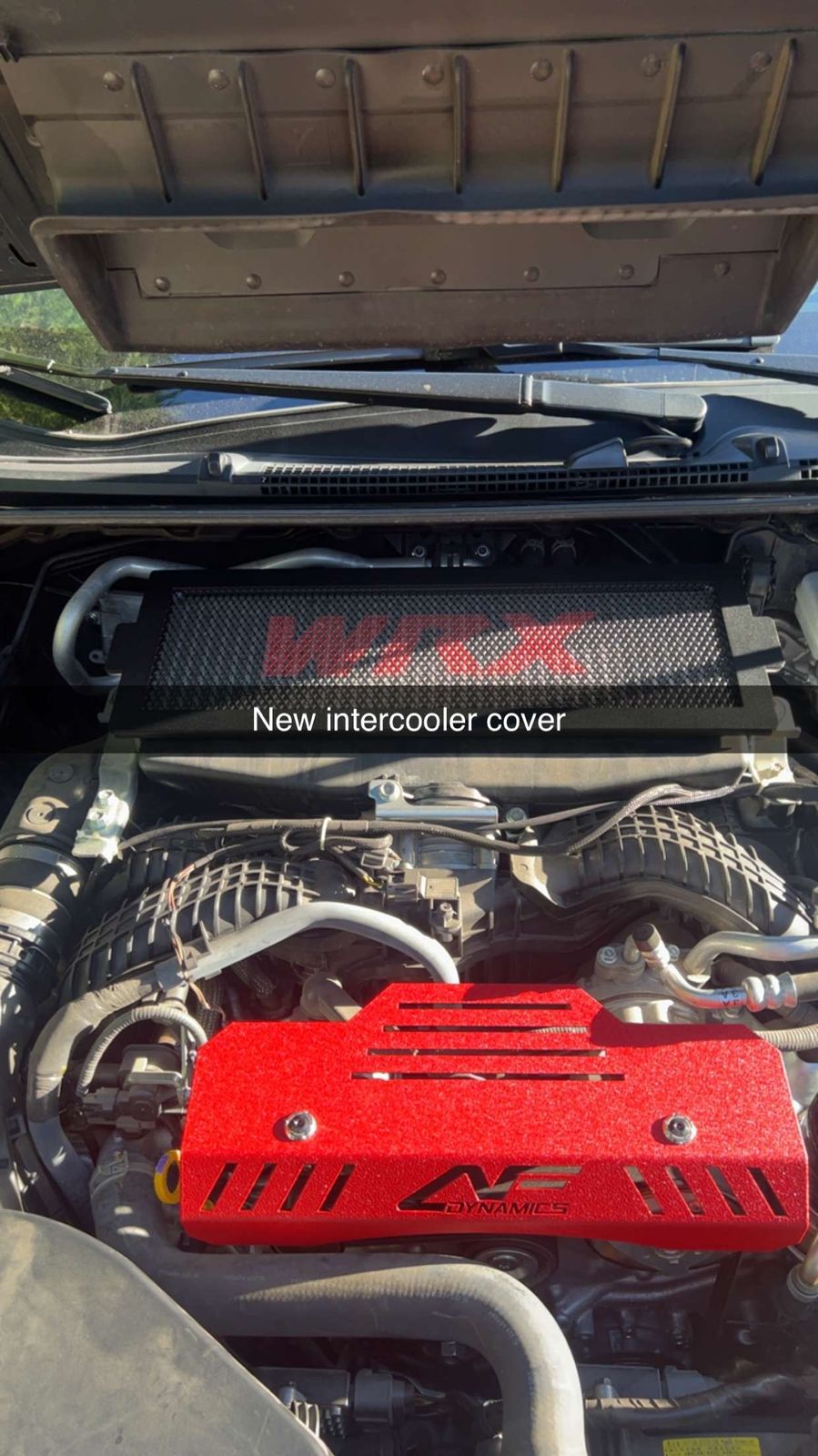 Noble 2223 Subaru WRX Black Top Mount OE Intercooler Guard with Red