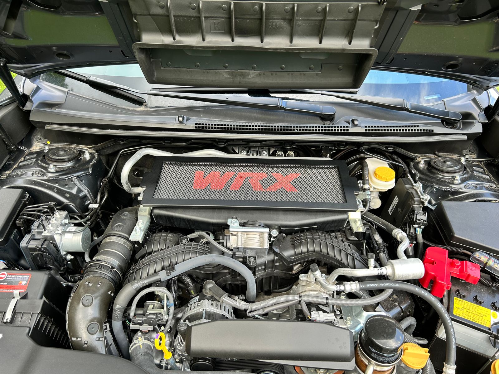 Noble 2223 Subaru WRX Black Top Mount OE Intercooler Guard with Red