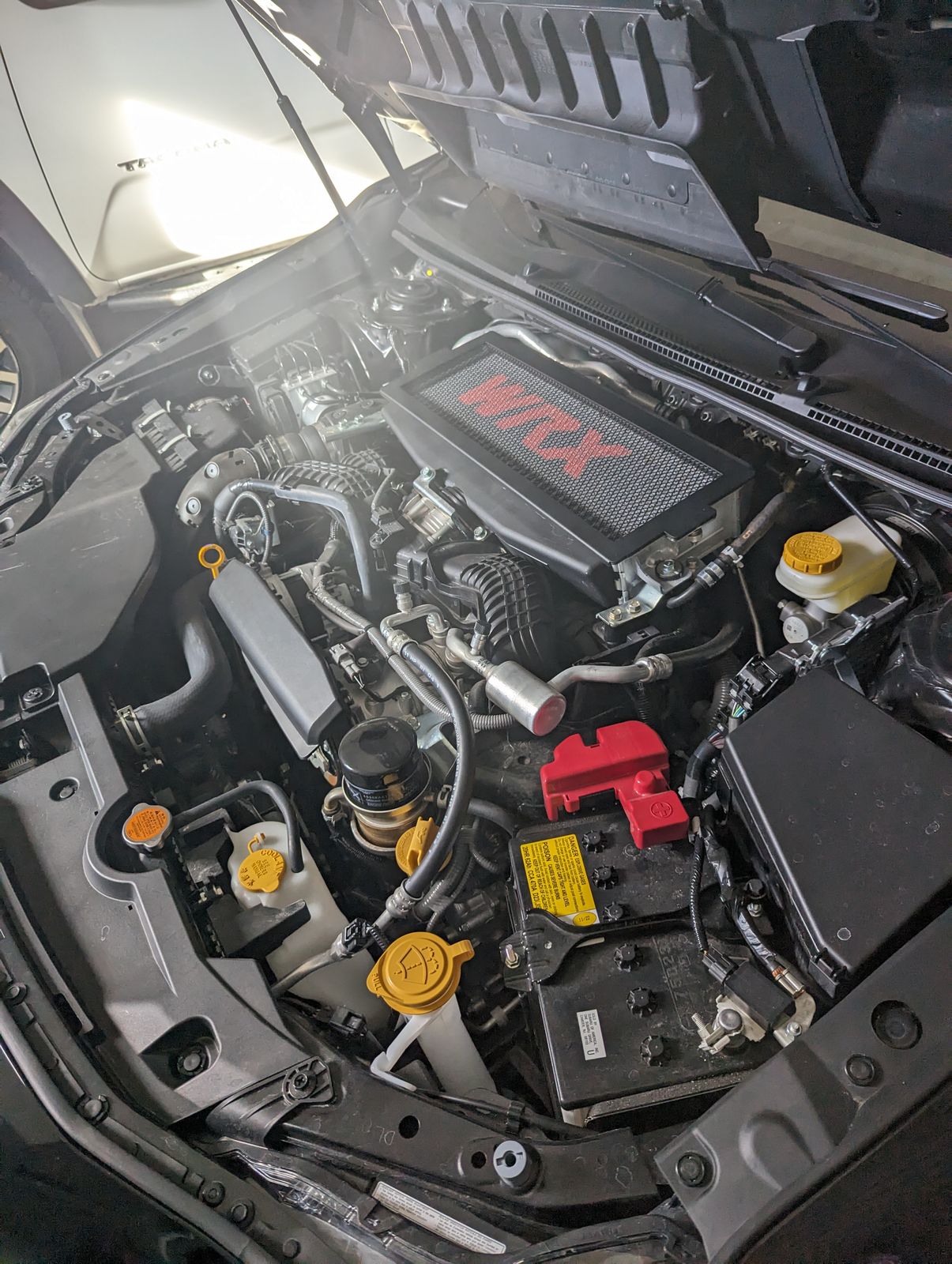 Noble 2223 Subaru WRX Black Top Mount OE Intercooler Guard with Red