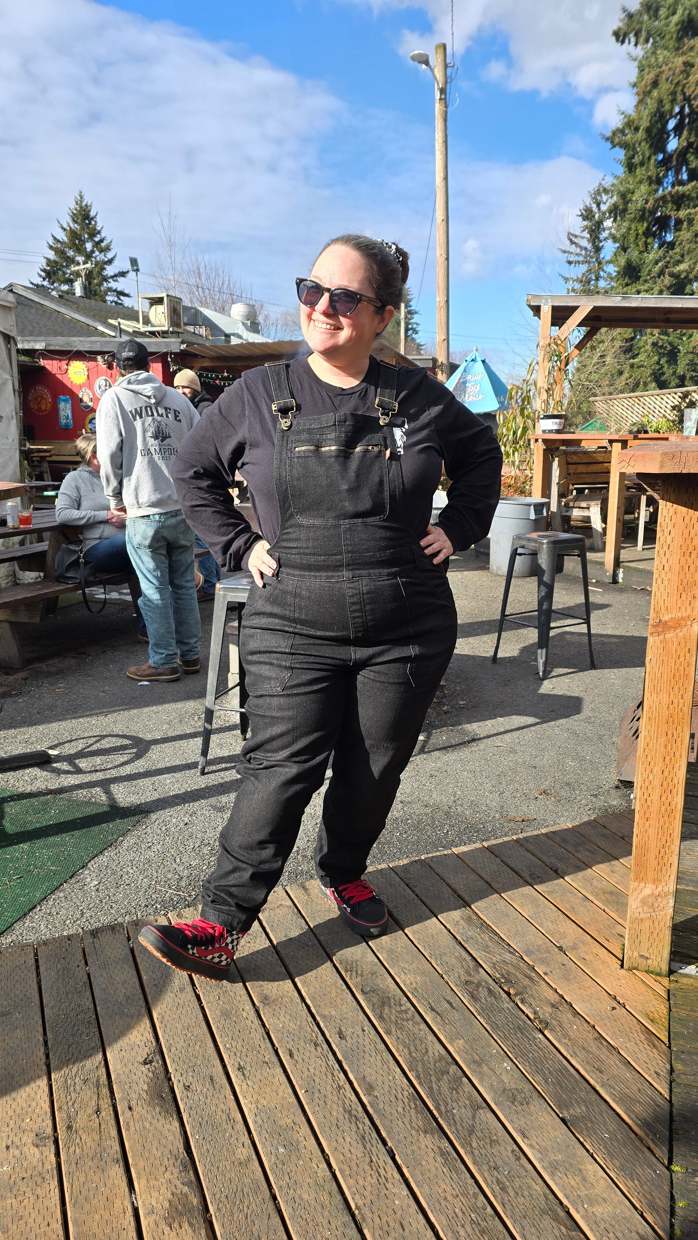 Daisy Overalls Black