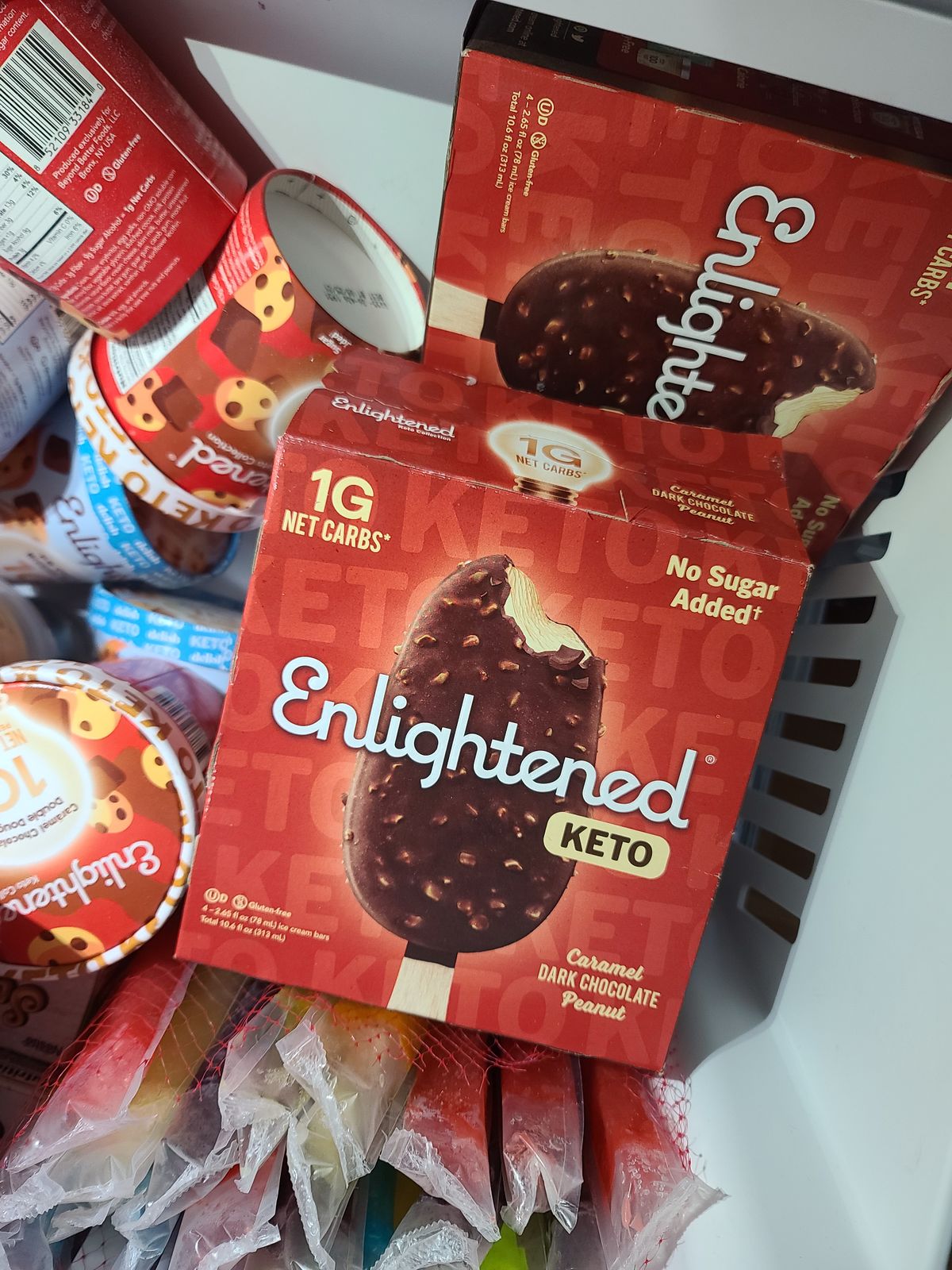 Keto Caramel Dark Chocolate Peanut Bars Enlightened