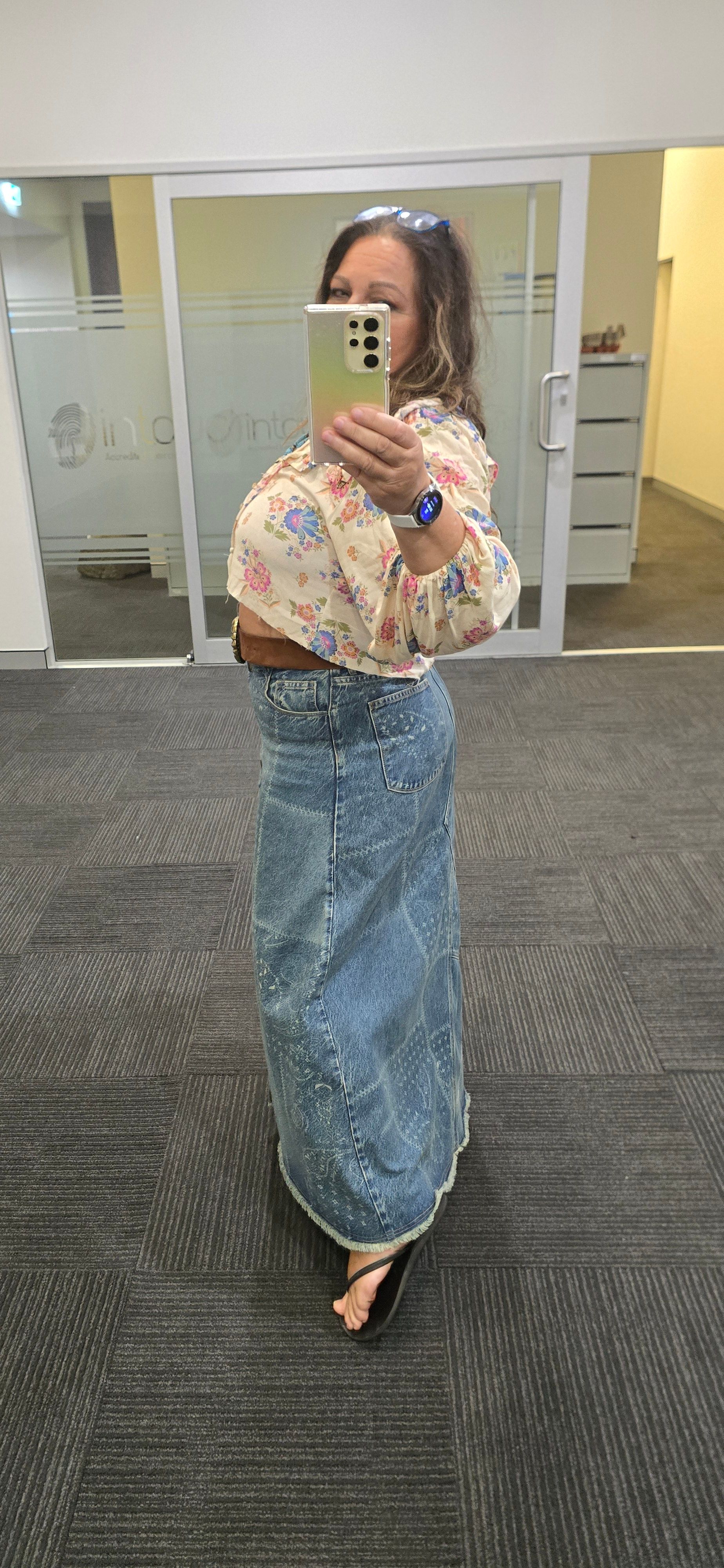 Road Trip Denim Maxi Skirt – SPELL - USA