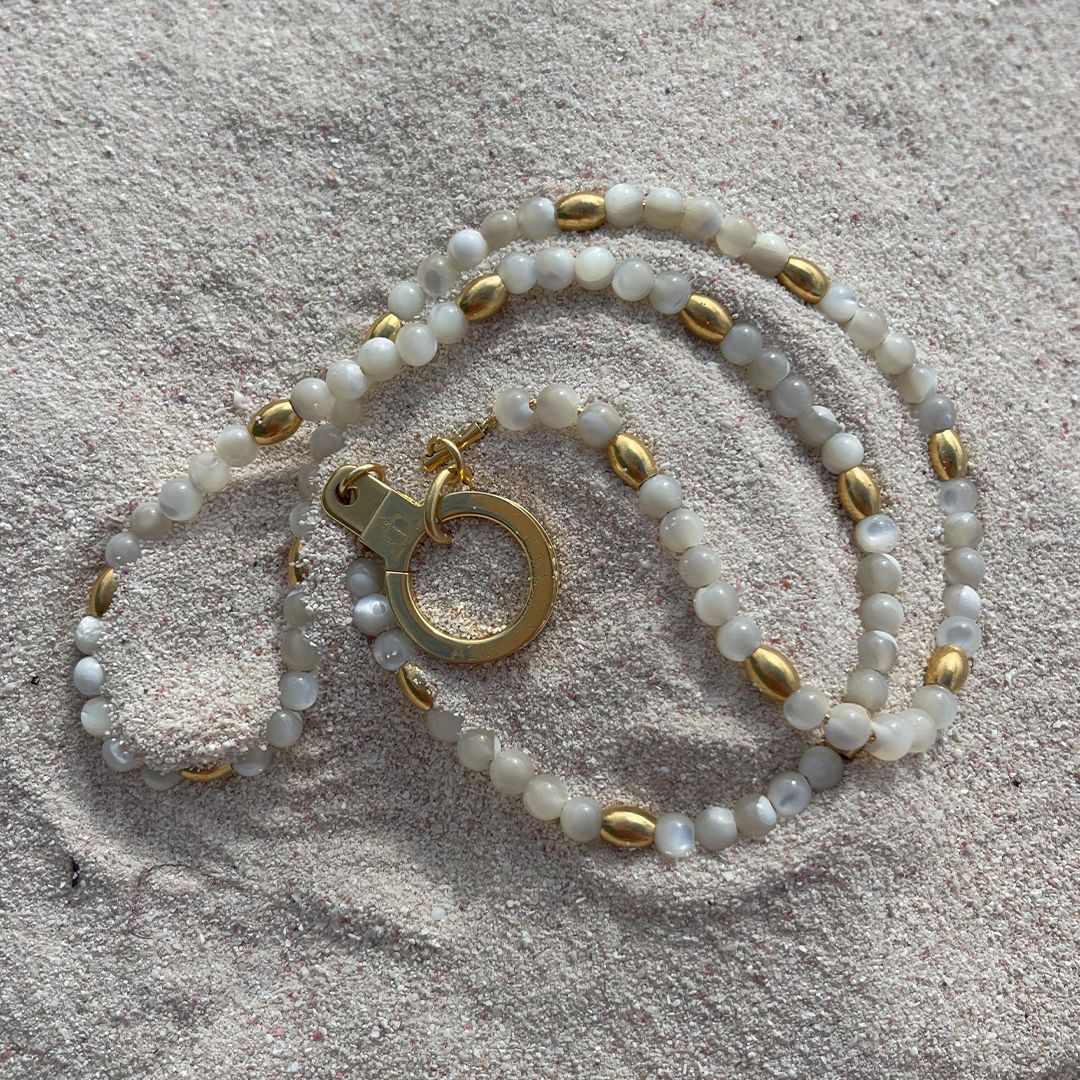 Tiny Treasure Beaded Gemstone Necklace – Air & Anchor