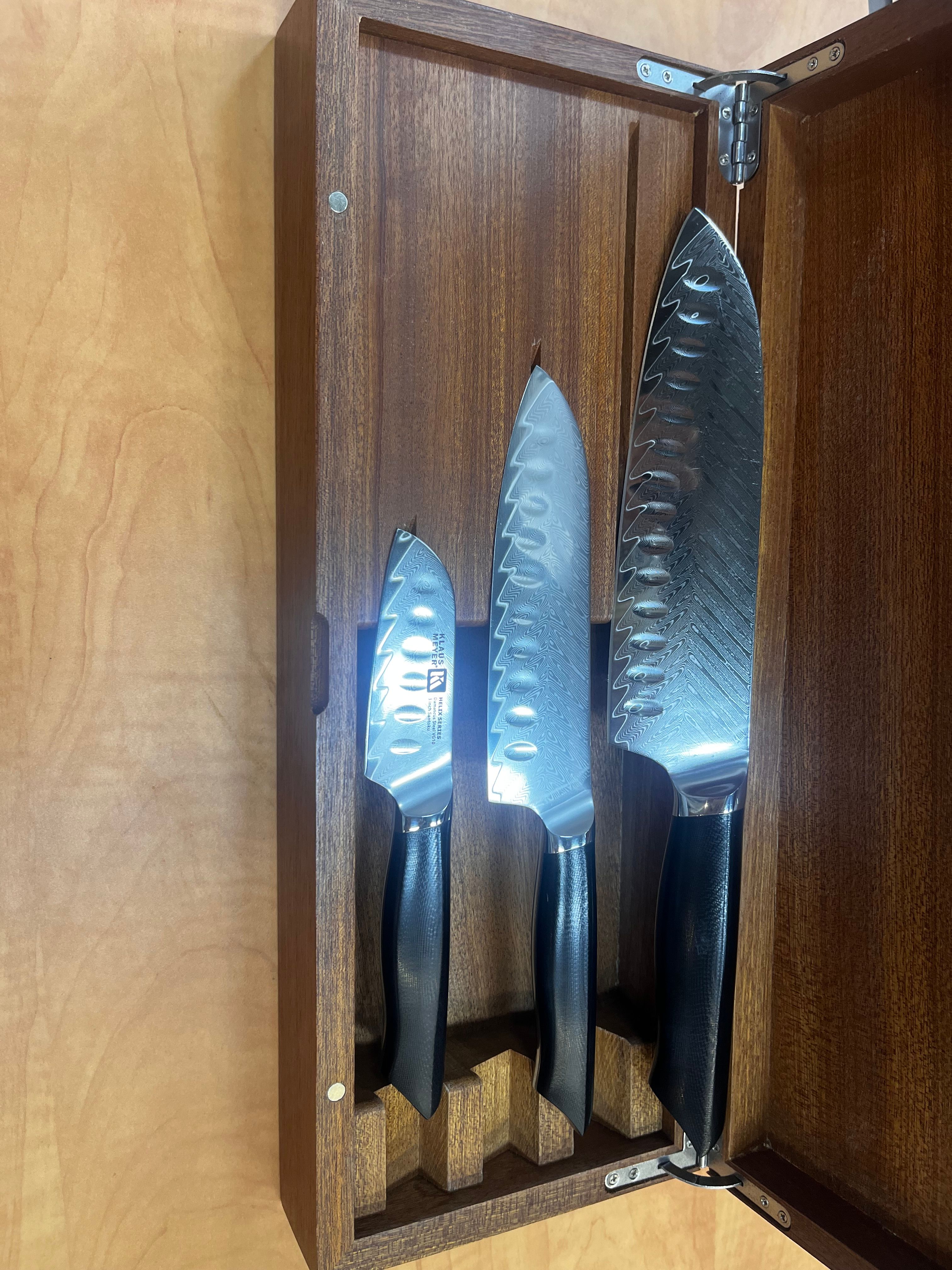 oldmountain チタンシエラ・グイノミヒノキ・ミールディッシュ3点セット Hollow Edge Knives | Helix 3 Piece Set | Klaus Meyer