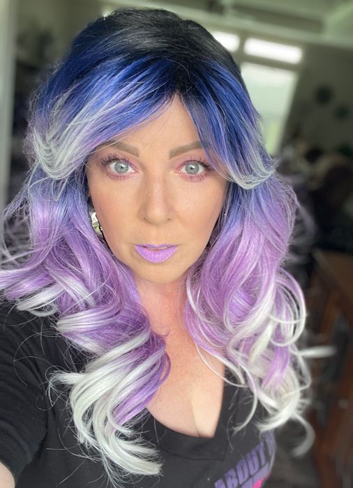 TIGHTBOOTH COLOR WAVE ALOHA purple XL 美品 Arctic Melt by hairdo | HF Synthetic Wig (Basic Cap) - Hair