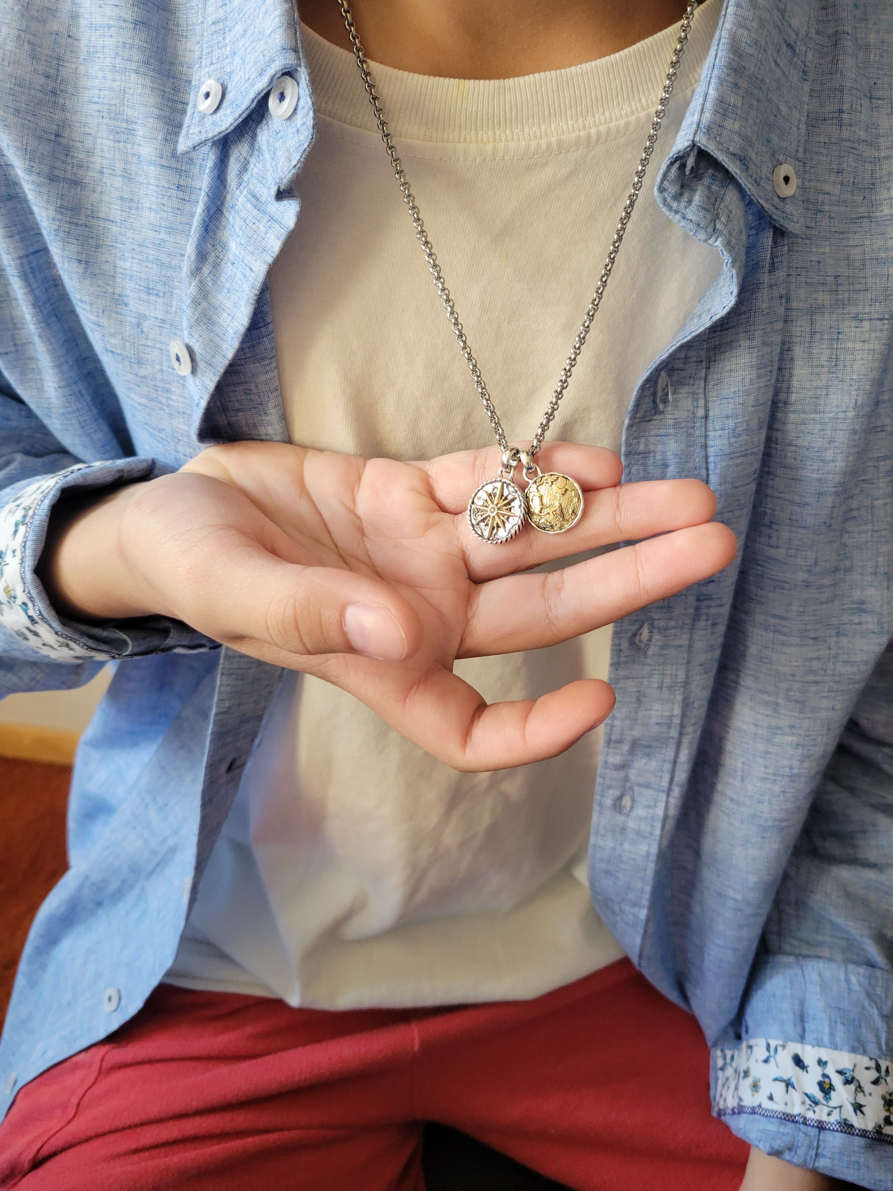CLOCKS AND colours/NORTH STAR X BRASS INLAYネックレス Clocks and Colours | Sterling Silver Jewelry | North Star x