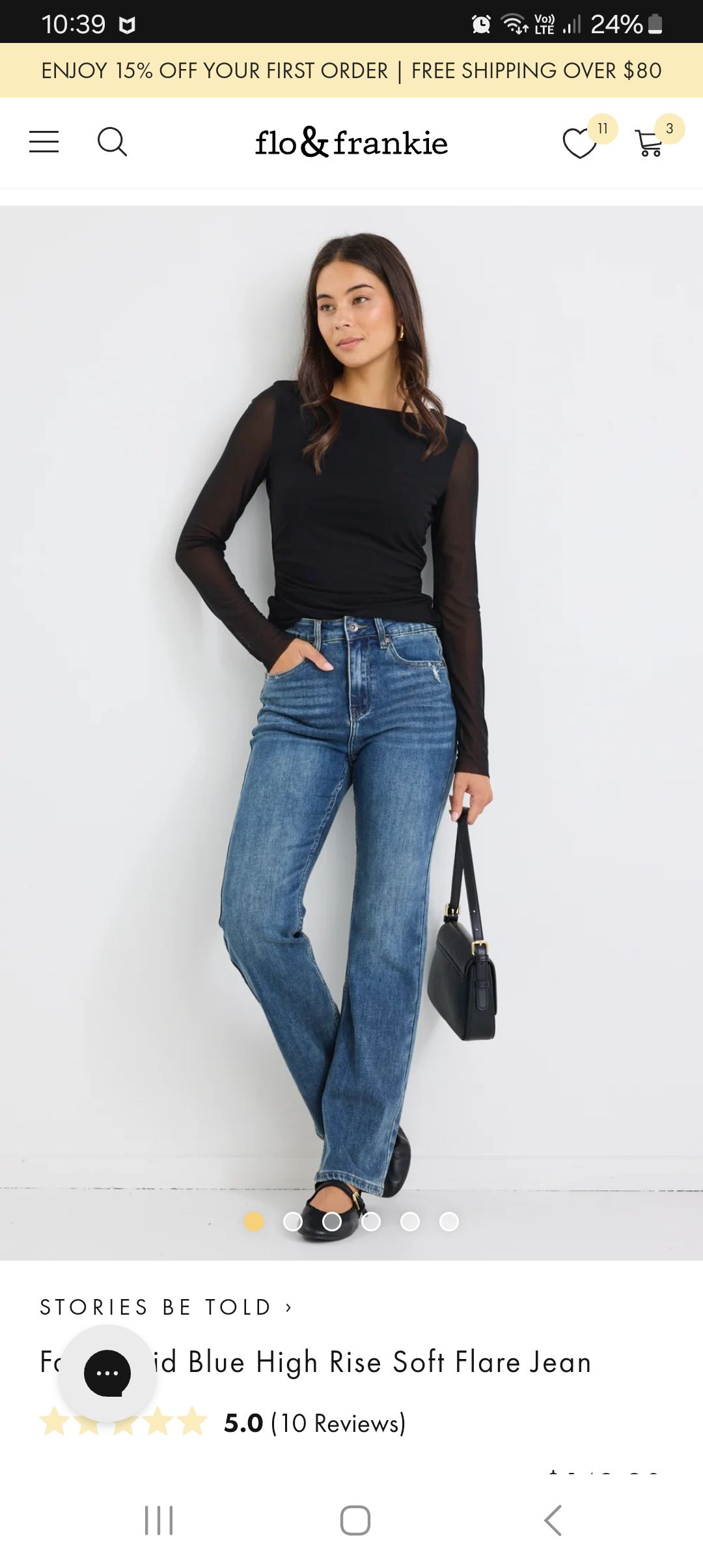 ★★ ★★ Women's High Rise Flare Fit Mid Blue It Flare Jeans – Statement Denim with a Flattering Twist