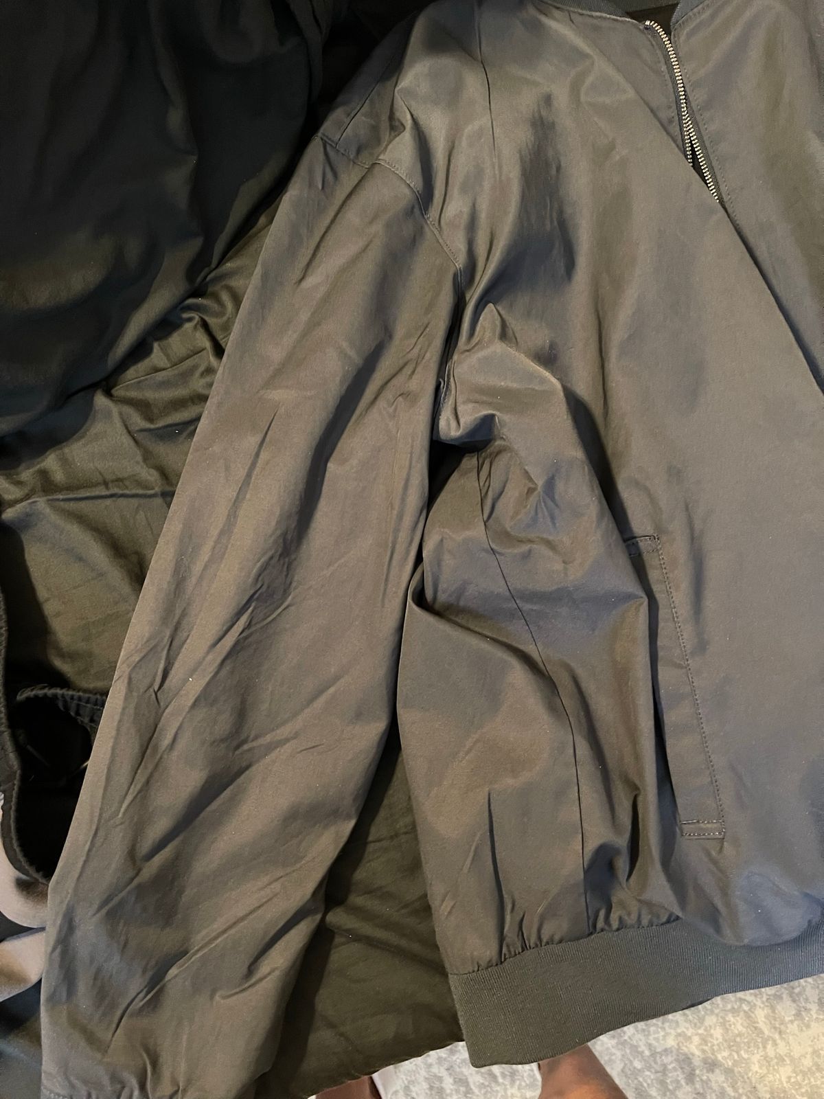 Navy Reversible Jacket With Detachable Hood