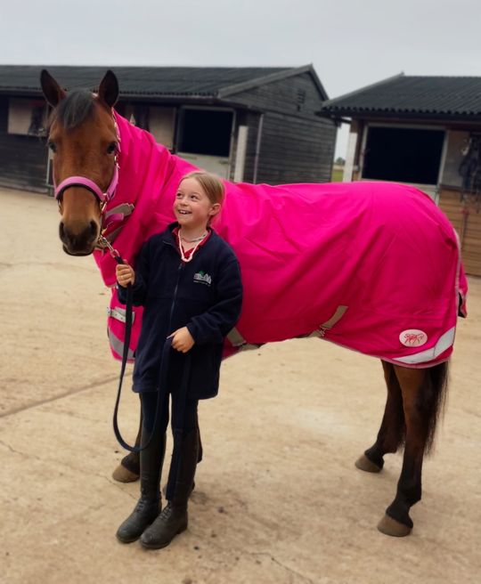 100g Detachable Neck Turnout Rug Pink Swish Equestrian