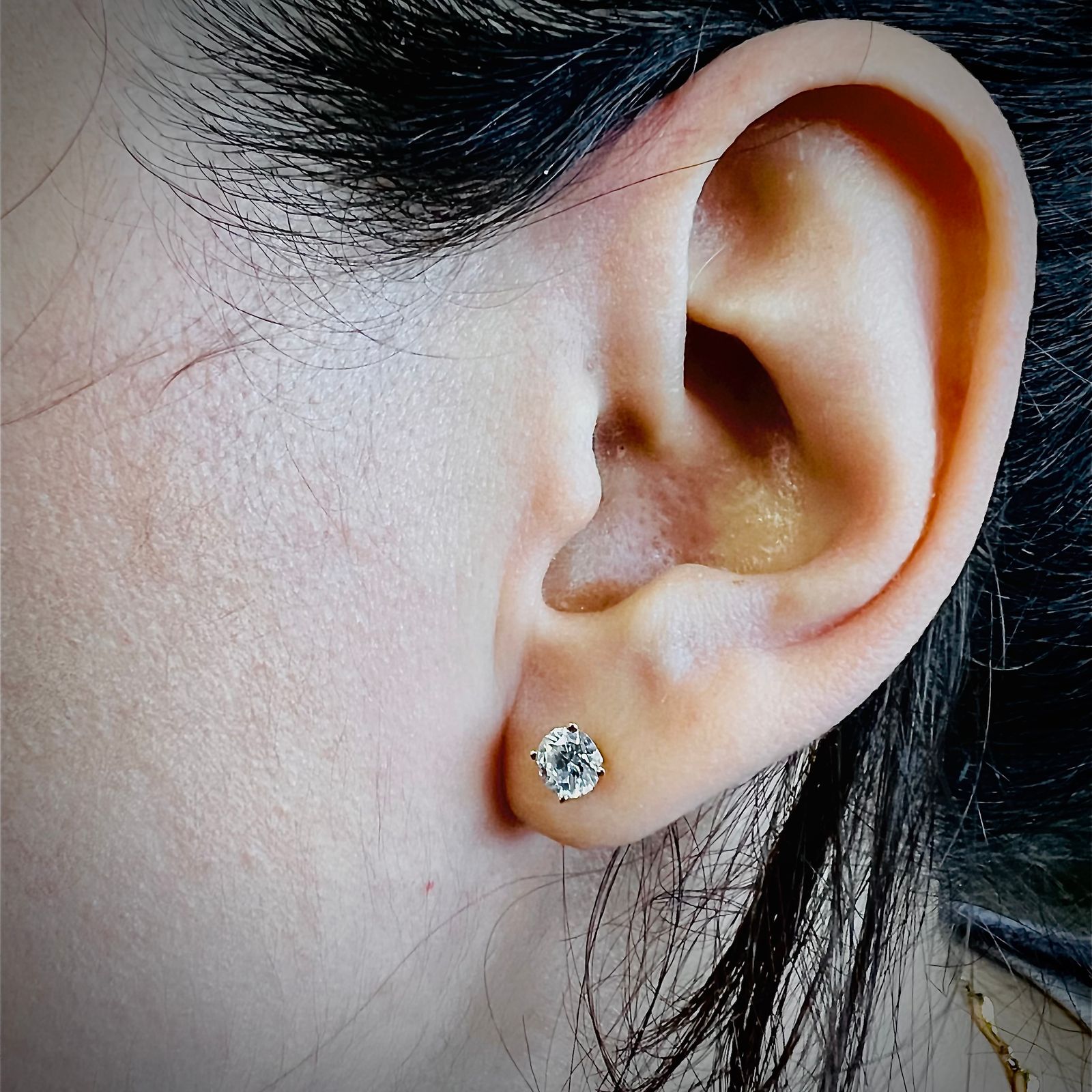 IDEAL CUT カラットゾーン ジョシュア Princess Cut Diamond Stud Earrings | Holden