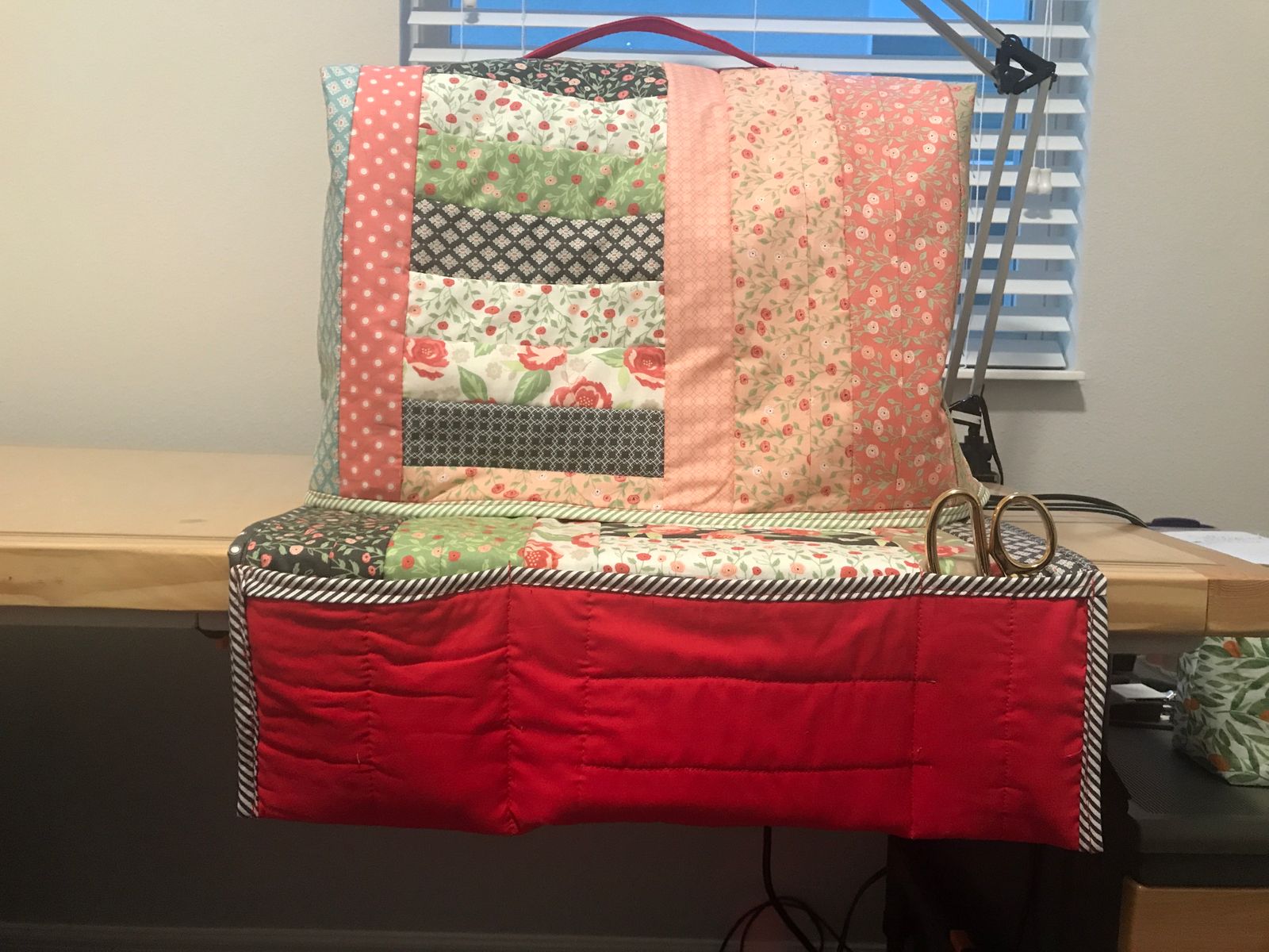 Sewing Machine Cover & Caddy Quilt As You Go Preprinted Batting