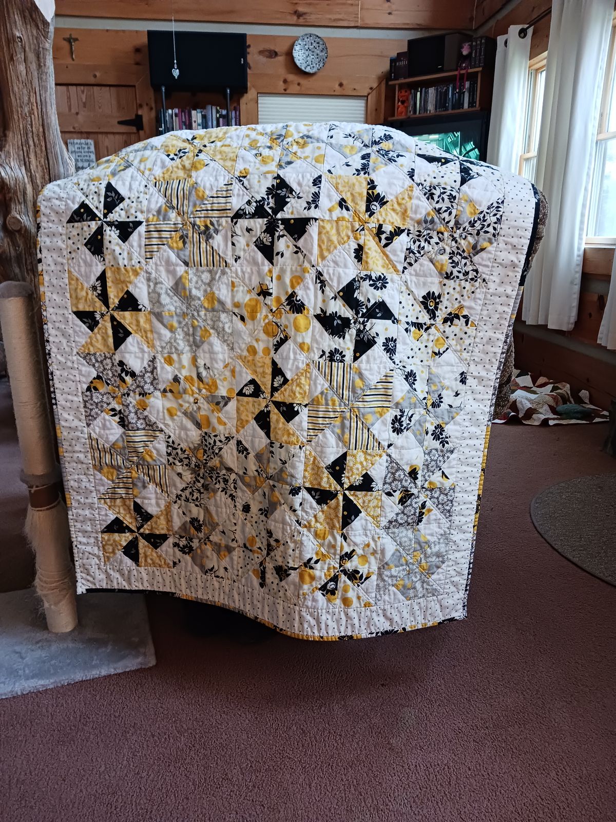 Digital Download QuarterSquare Pinwheel Quilt Pattern by Missouri S