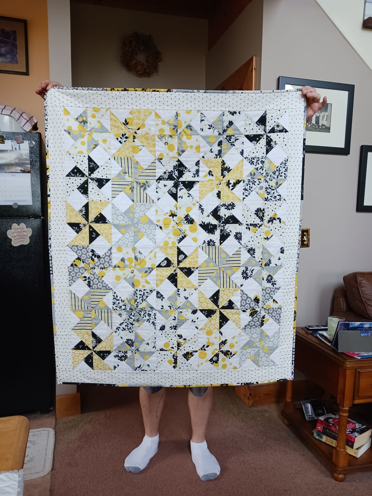 Digital Download QuarterSquare Pinwheel Quilt Pattern by Missouri S