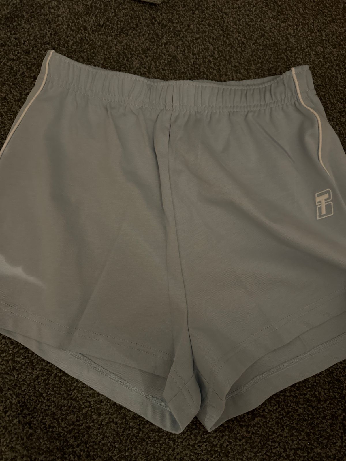 On Track Piped Detail Mini Sweat Shorts in Marled Grey | Bo+Tee