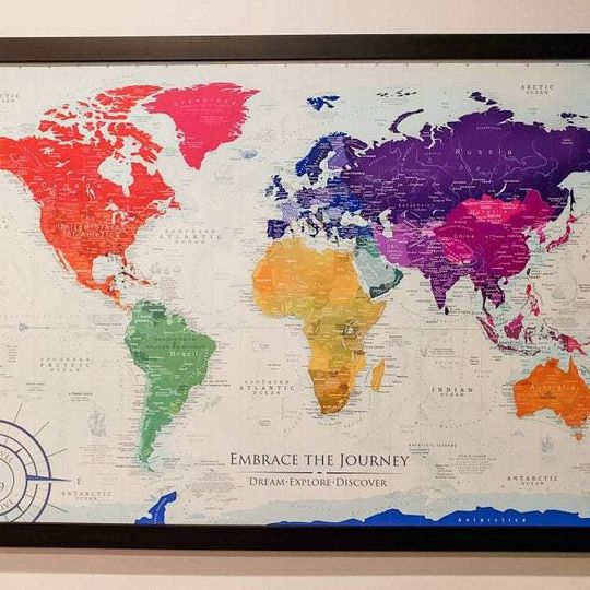 Rainbow World Map For Kids – GeoJango Maps