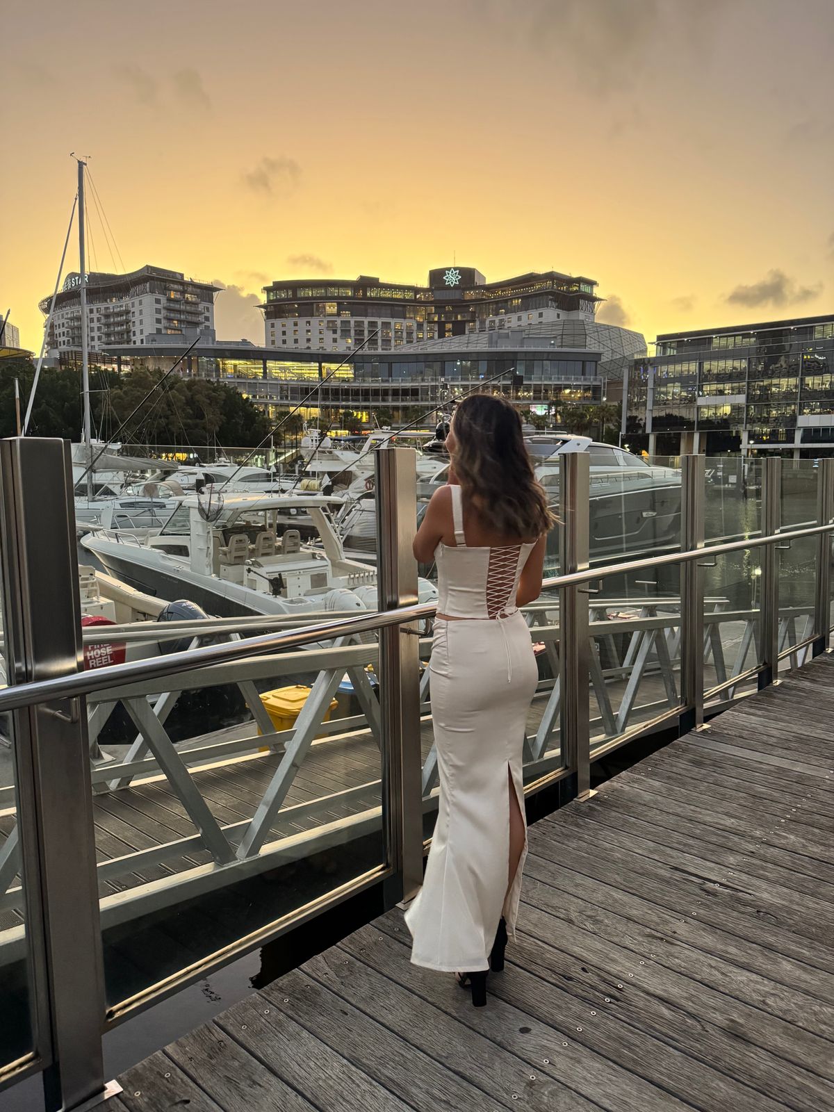 Amei Draped Low-Rise Maxi Skirt in Ivory | Oh Polly