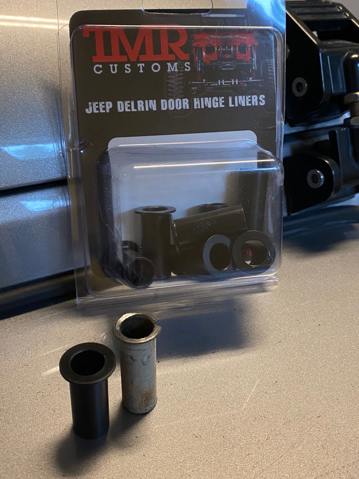 '07'17 4 door Jeep JKU Delrin Door Hinge Liners & Removal Tool Delr TMR Customs