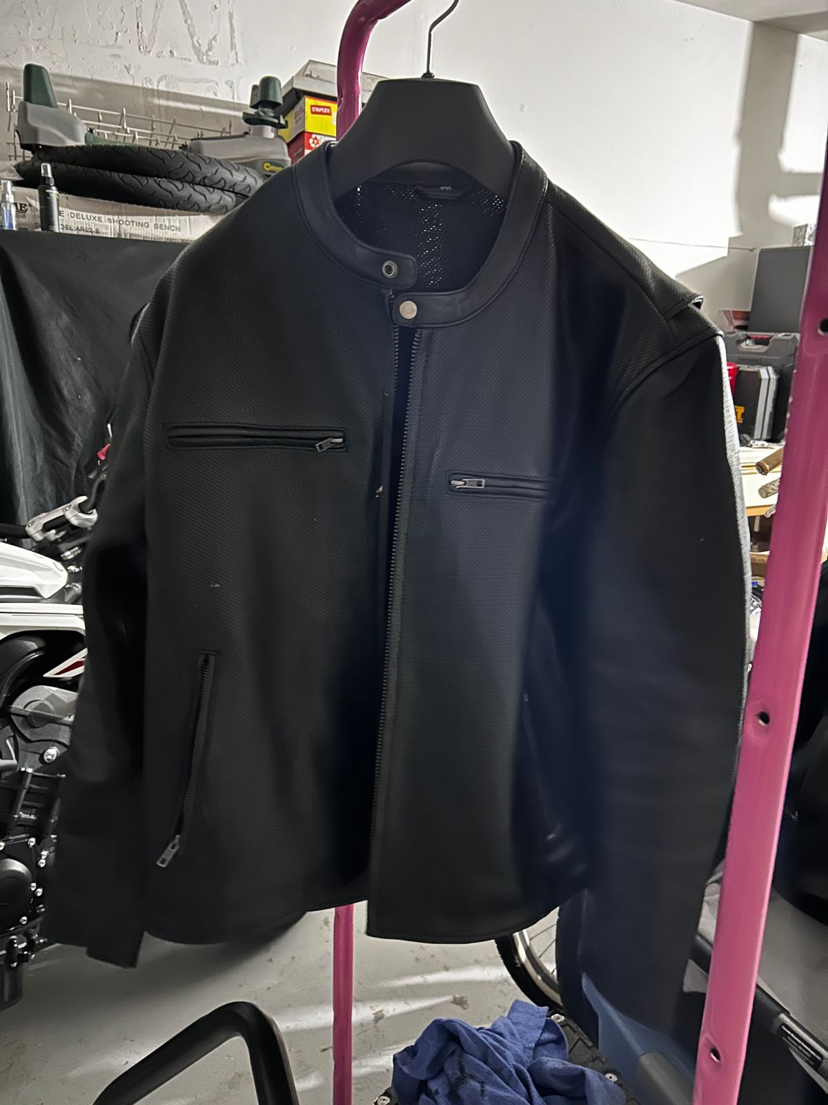 【PORTERNA】Tubat searing leather jacket Turbine Motorcycle Perforated Leather Jacket – First MFG Co