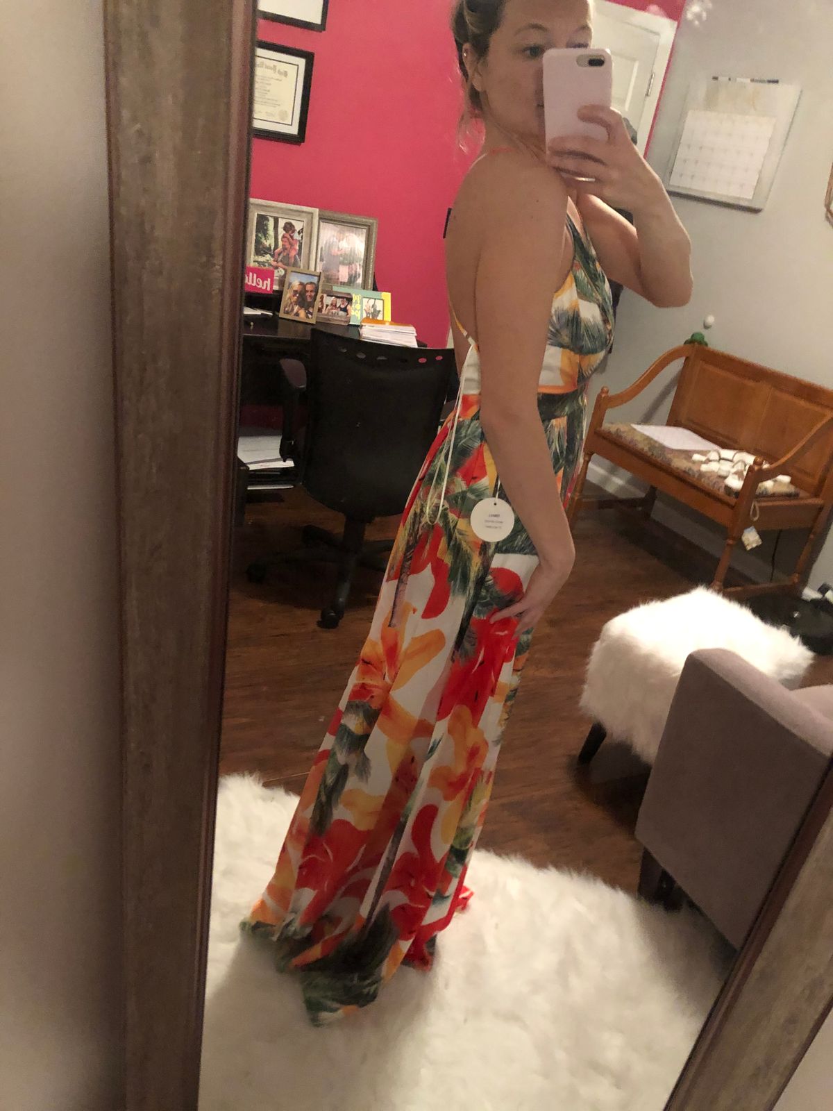 Venomous Tropical Maxi Dress, Orange Talla main image 1