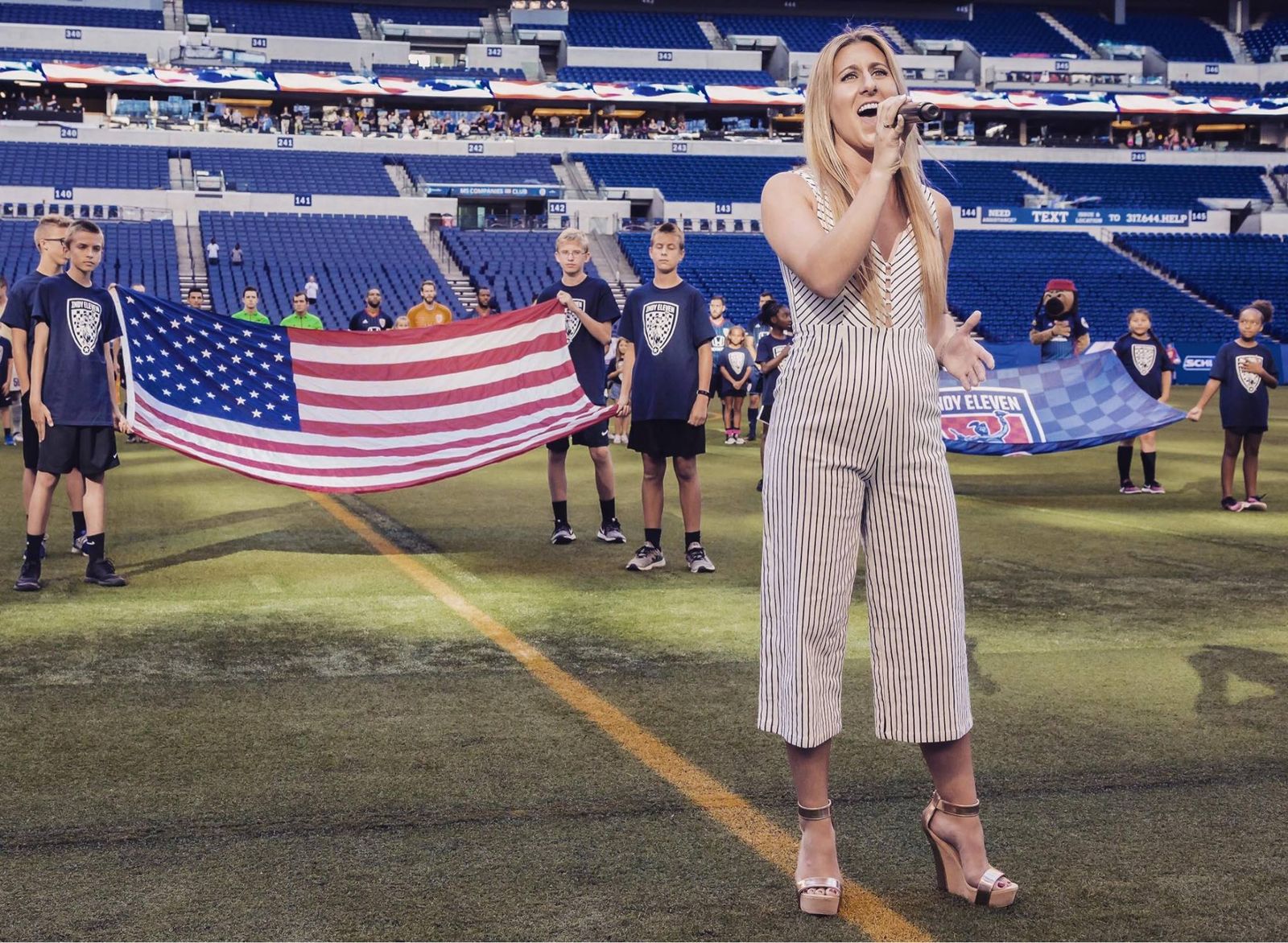 White and Navy V-Neck Striped Jumpsuit | Jumpsuits – Saved by the Dress