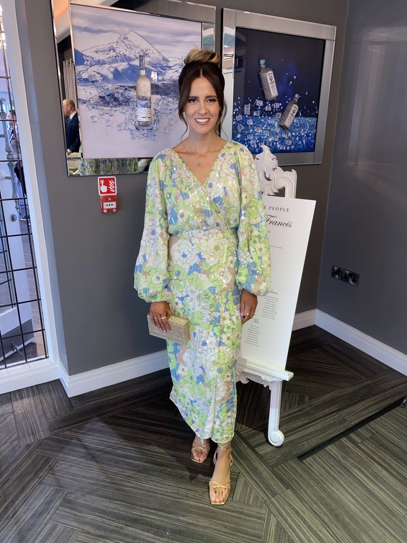 Rent Asos Edition Sequin Wrap Midi Dress In Floral Print Hirestreet