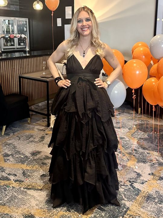 Rent True Decadence Sadie Black Layered Tulle Maxi Dress