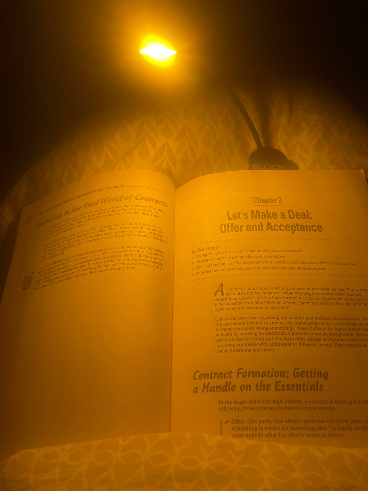 Blue Light Blocking Amber Book Light BlockBLueLight