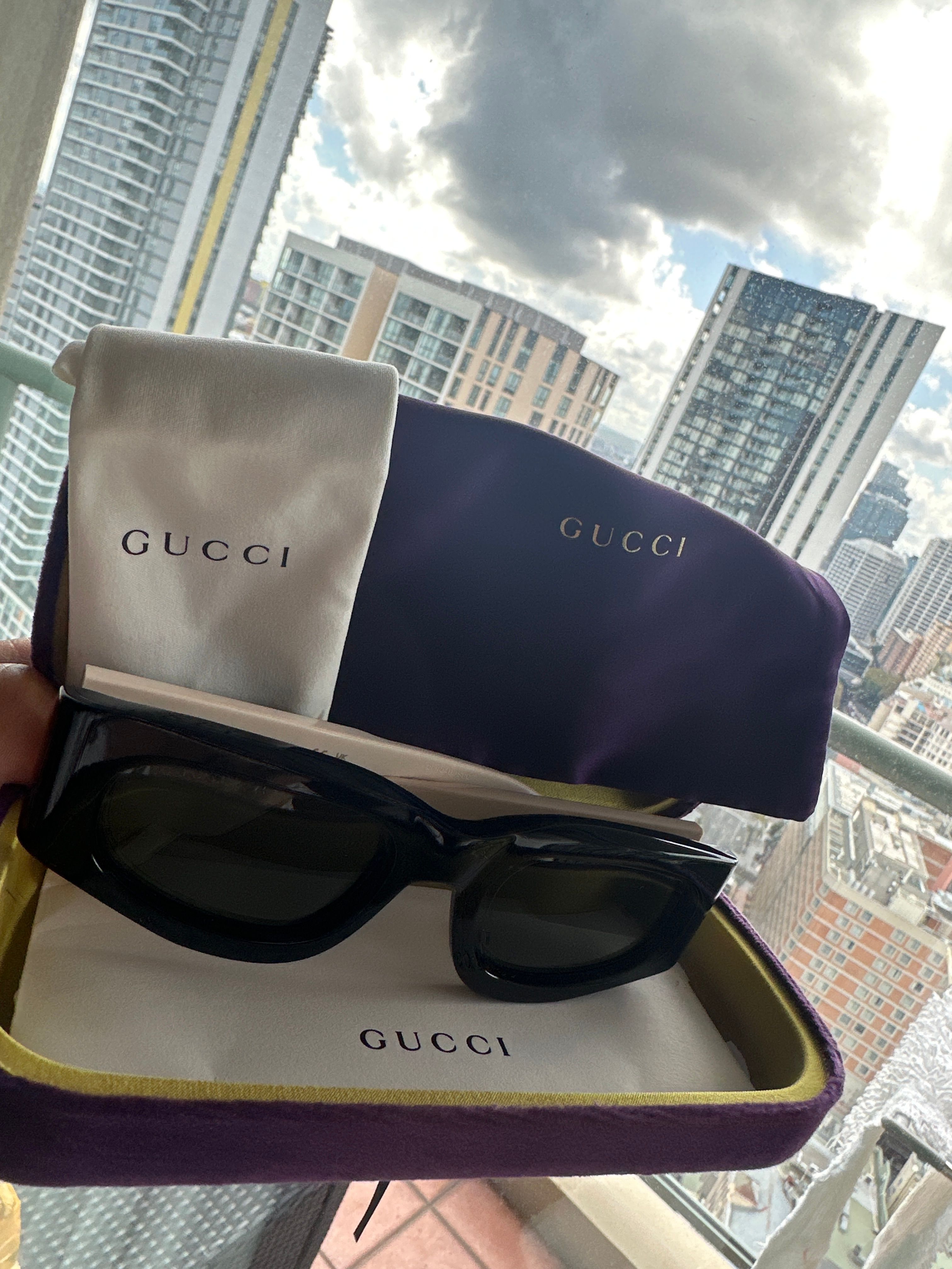Gucci Gg1664s Black Female Rectangle Sunglasses | Eyewear Index